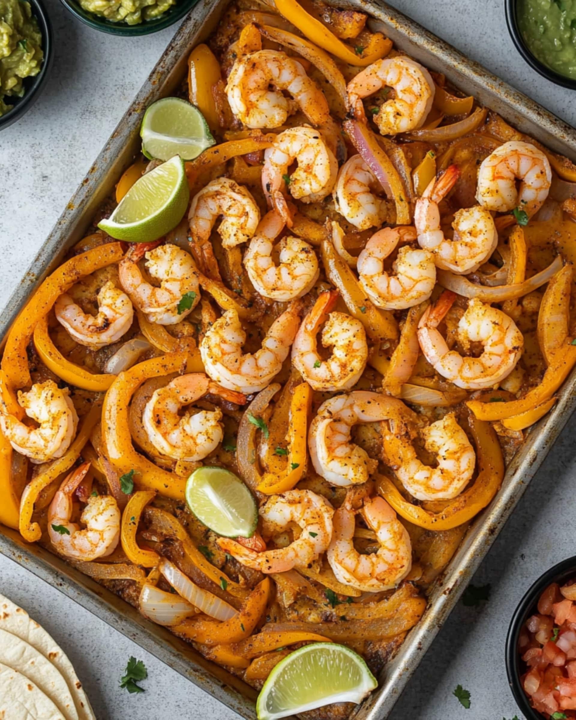 Sheet Pan Shrimp Fajitas Recipe