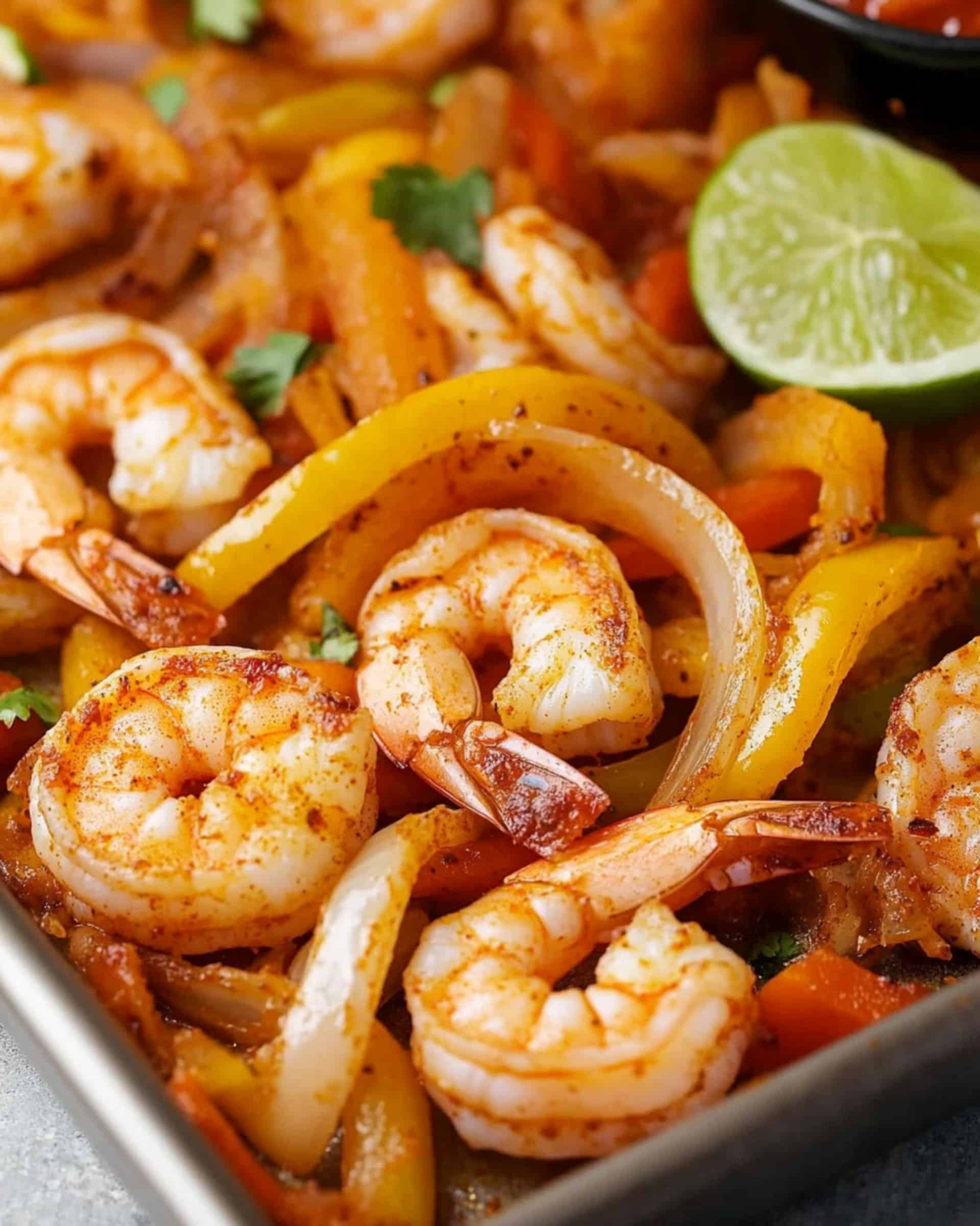 Sheet Pan Shrimp Fajitas Recipe