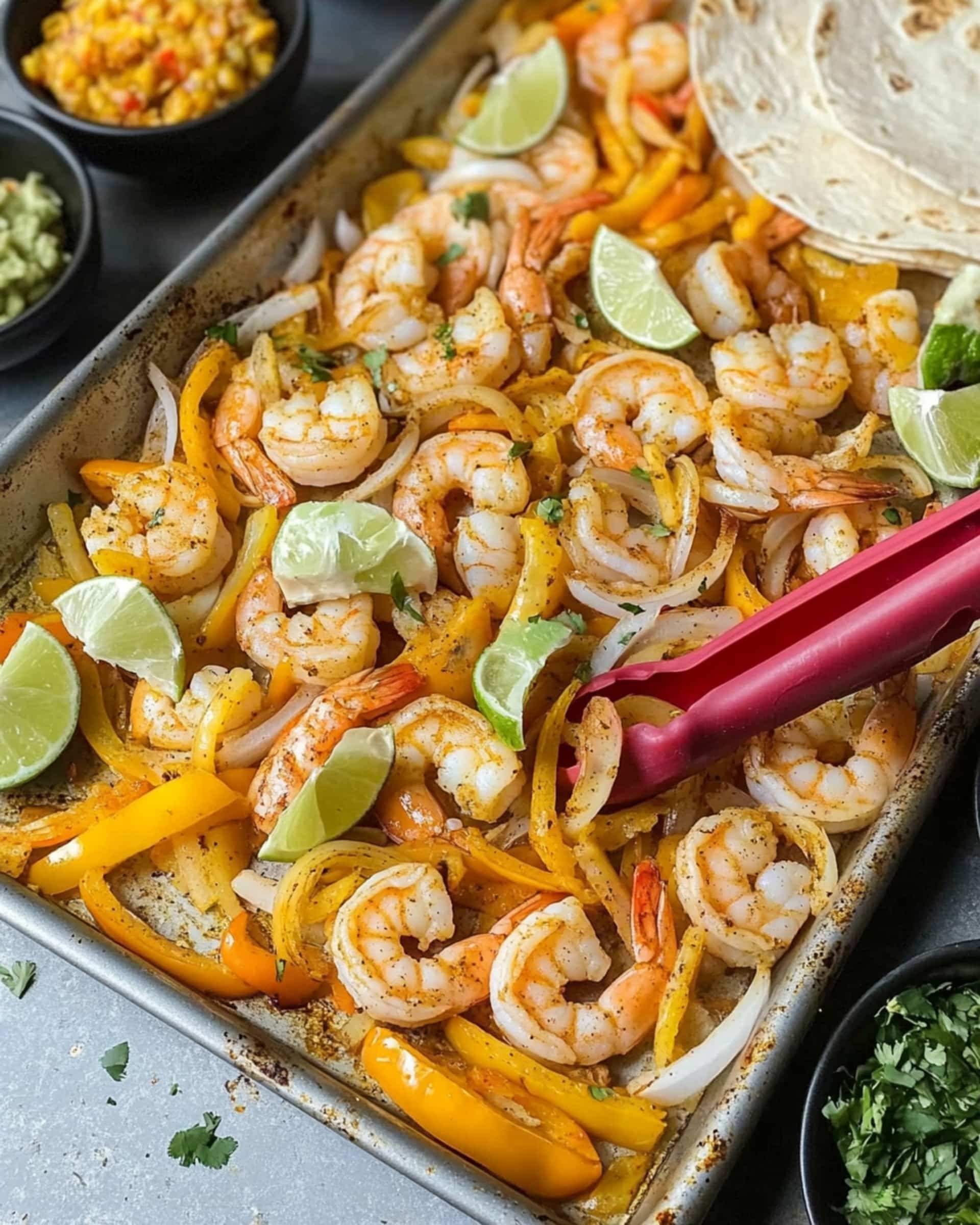 Sheet Pan Shrimp Fajitas Recipe