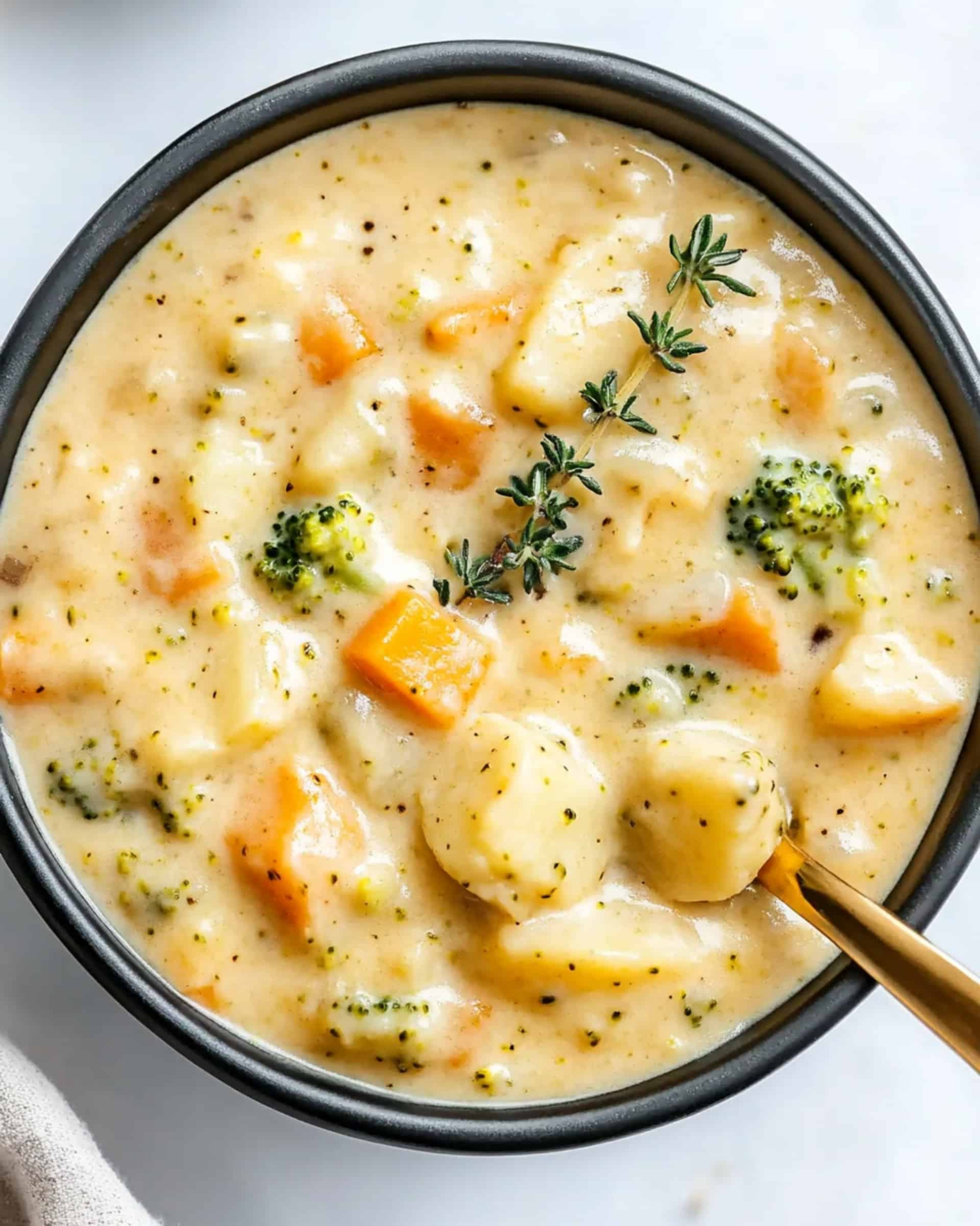 Broccoli Potato Cheese Soup Recipe