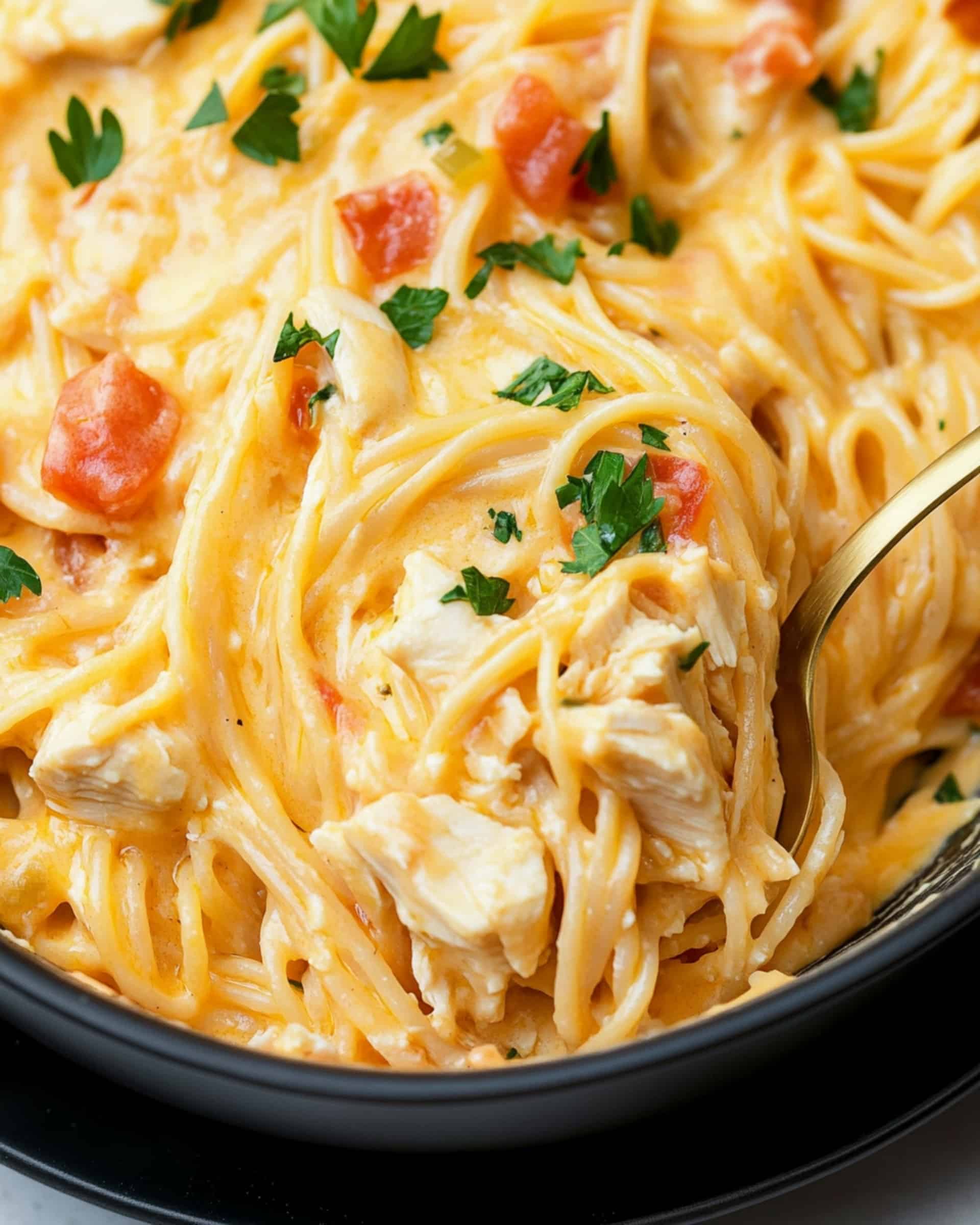 Cheesy Spaghetti Chicken Casserole Recipe