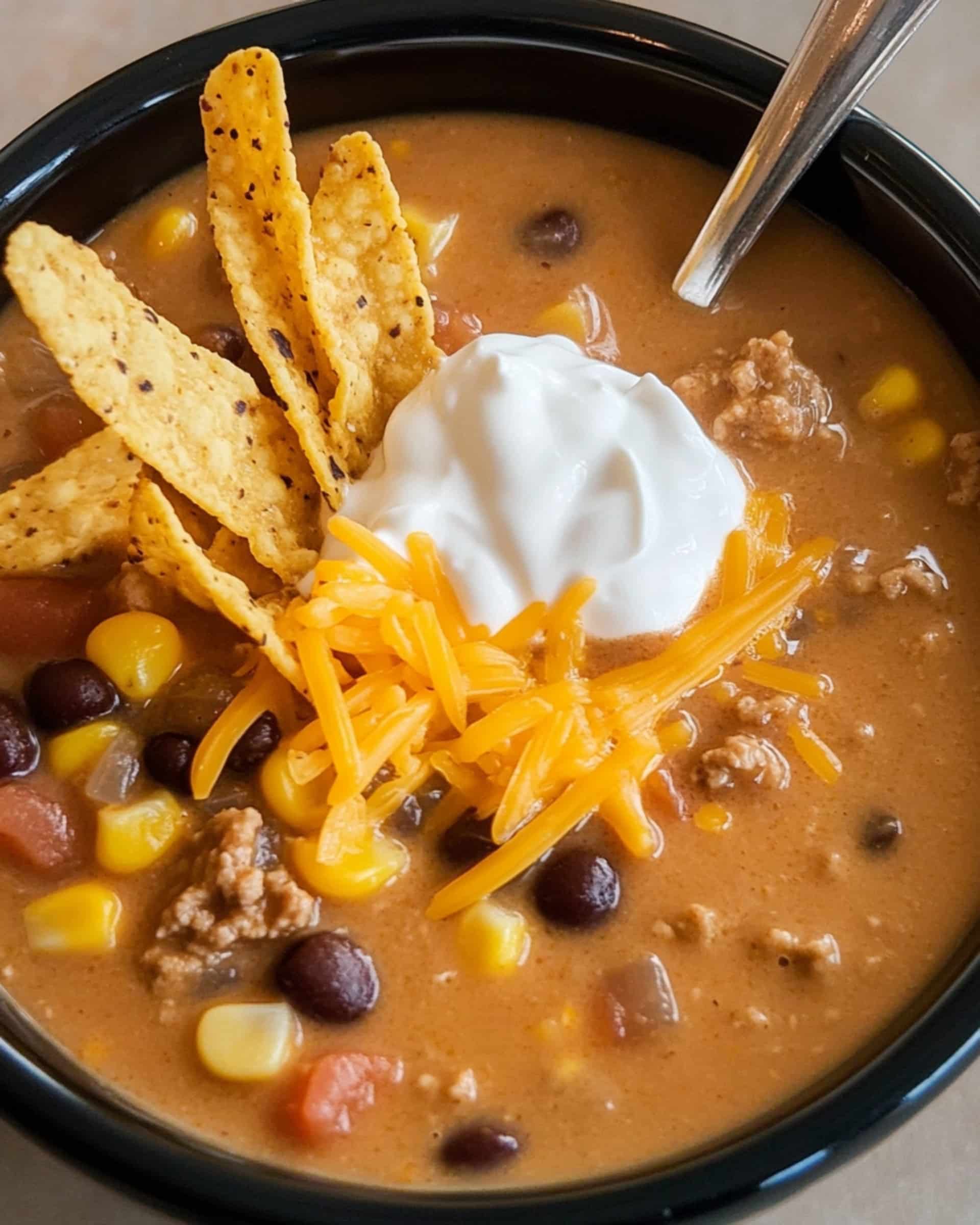 Cheesy Taco Soup Recipe