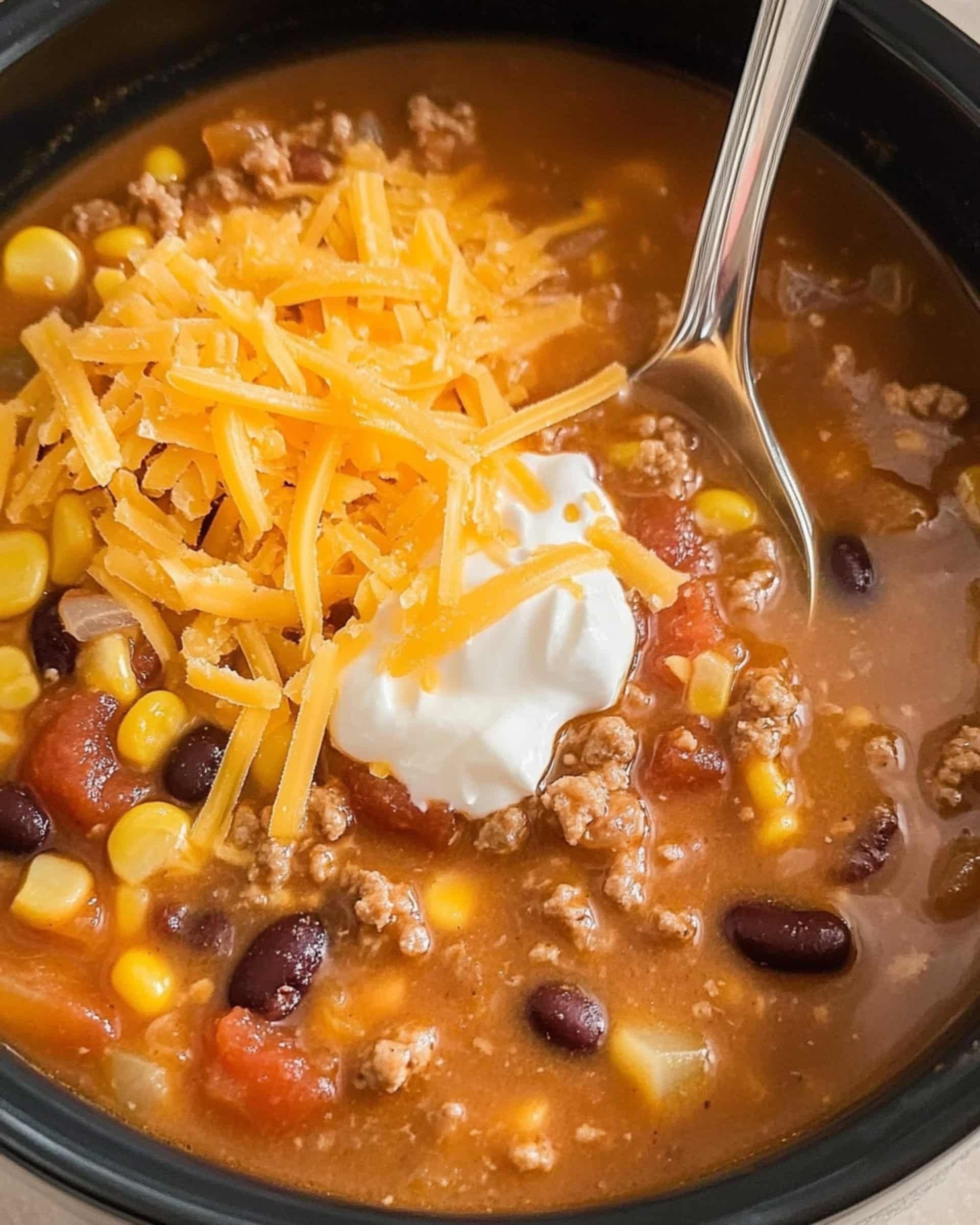 Cheesy Taco Soup Recipe