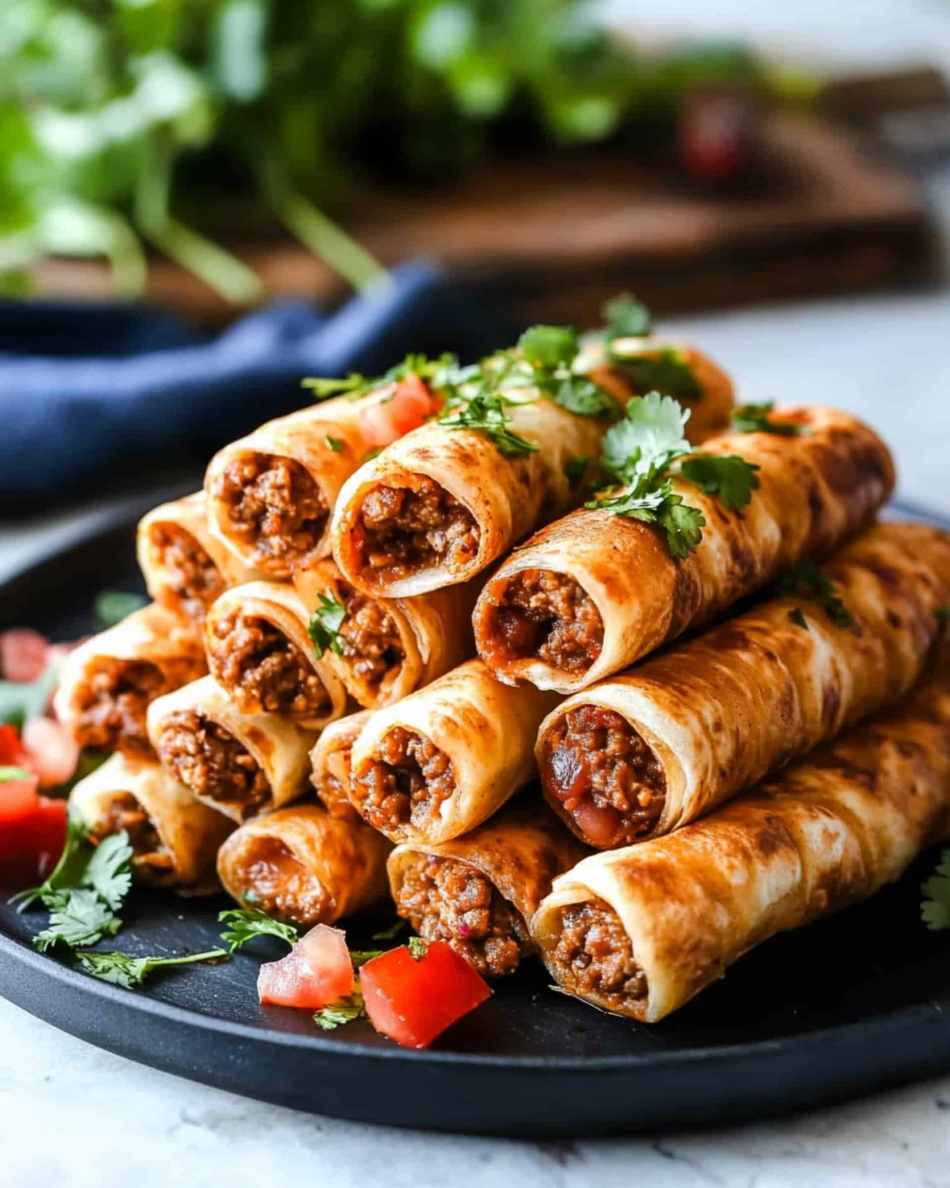 Crispy Jalapeño Popper Beef Taquitos Recipe