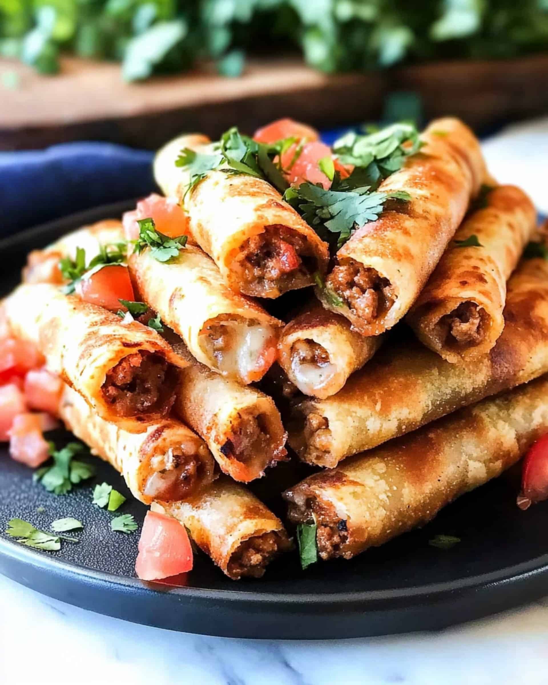 Crispy Jalapeño Popper Beef Taquitos Recipe