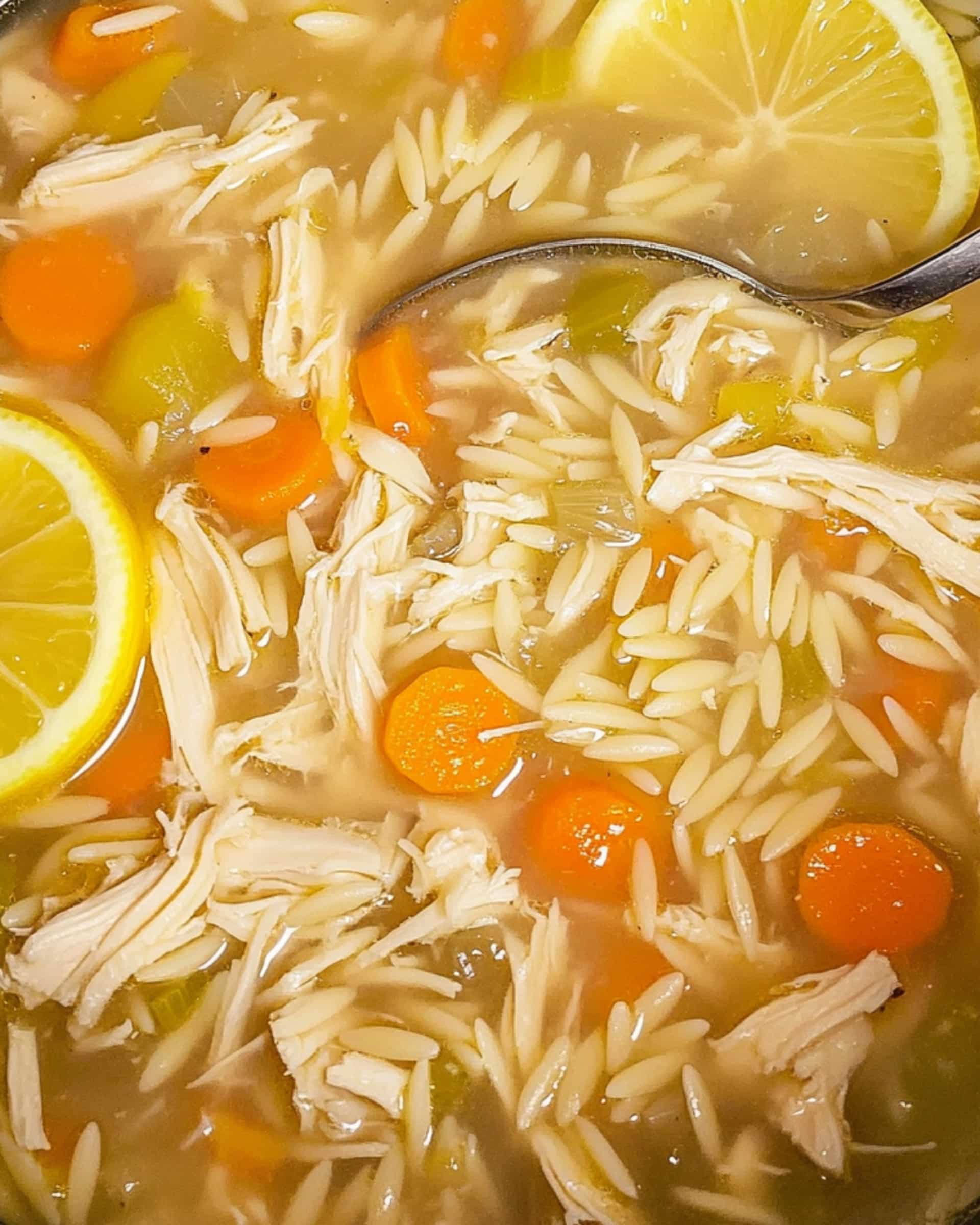 Lemon Chicken Orzo Soup Recipe