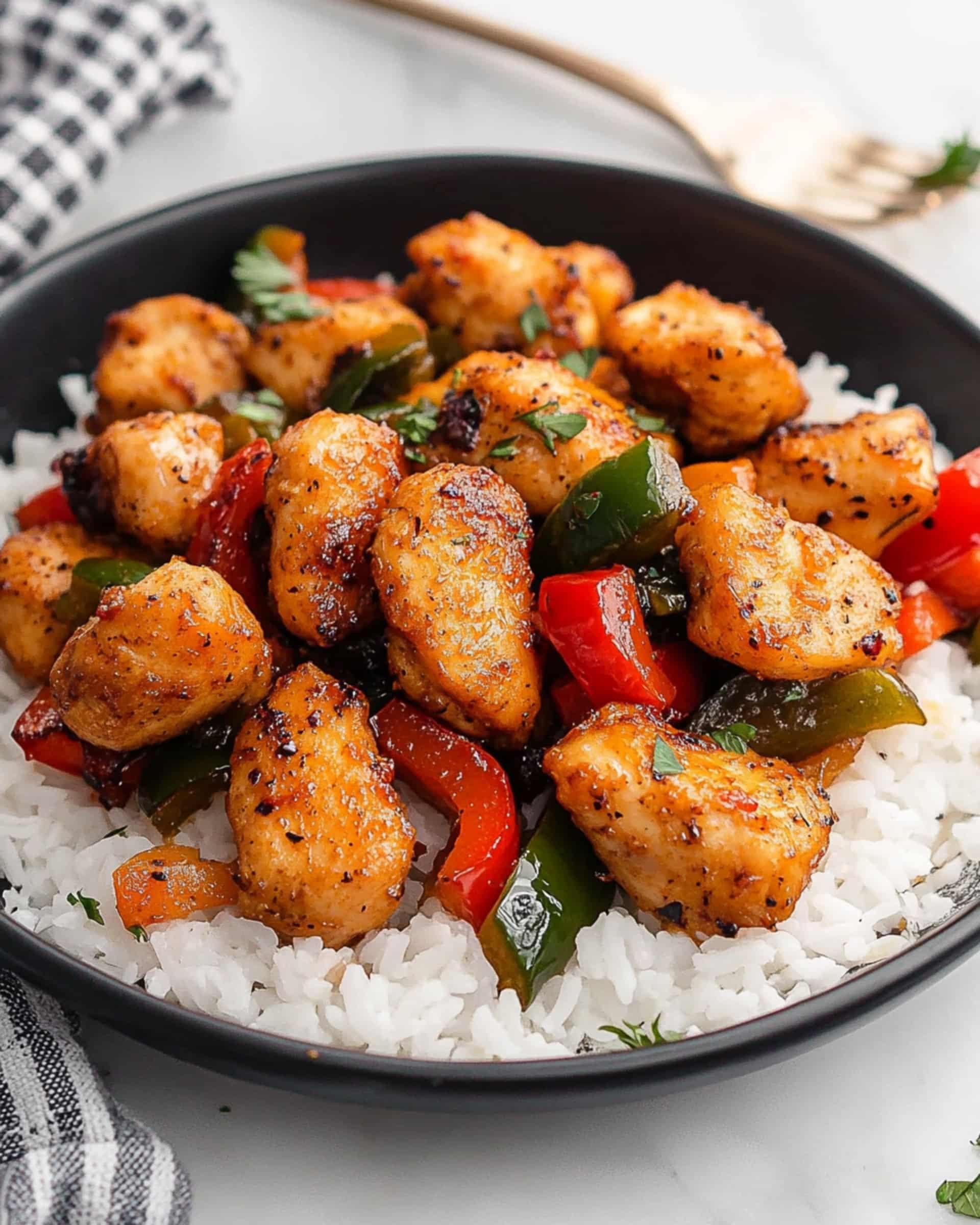 Air Fryer Chicken and Peppers Recipe