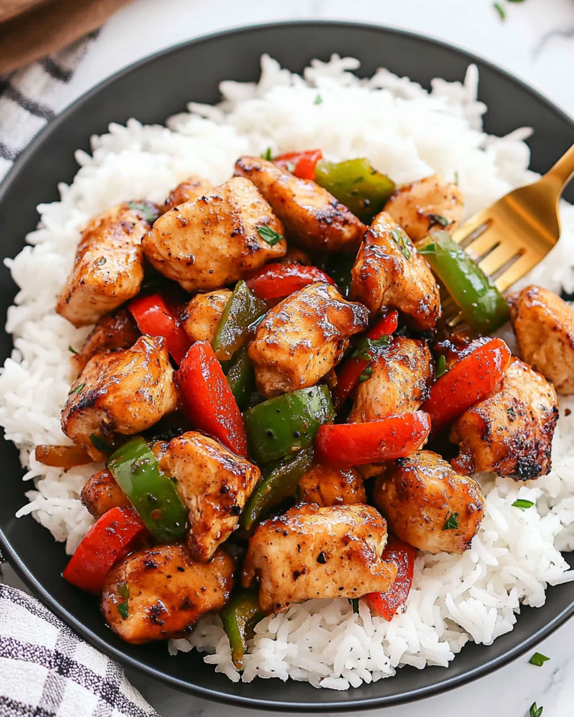 Air Fryer Chicken and Peppers Recipe