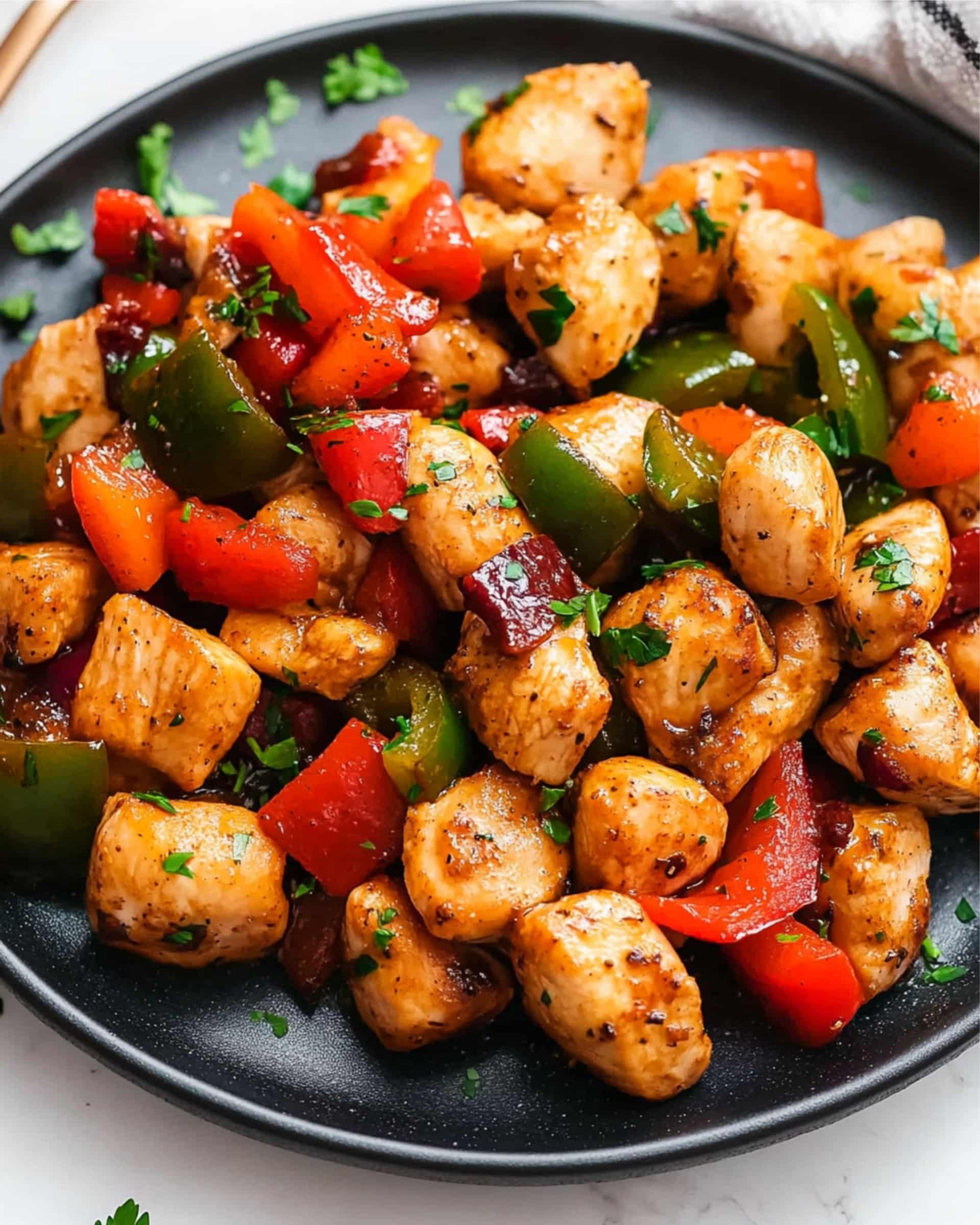 Air Fryer Chicken and Peppers Recipe