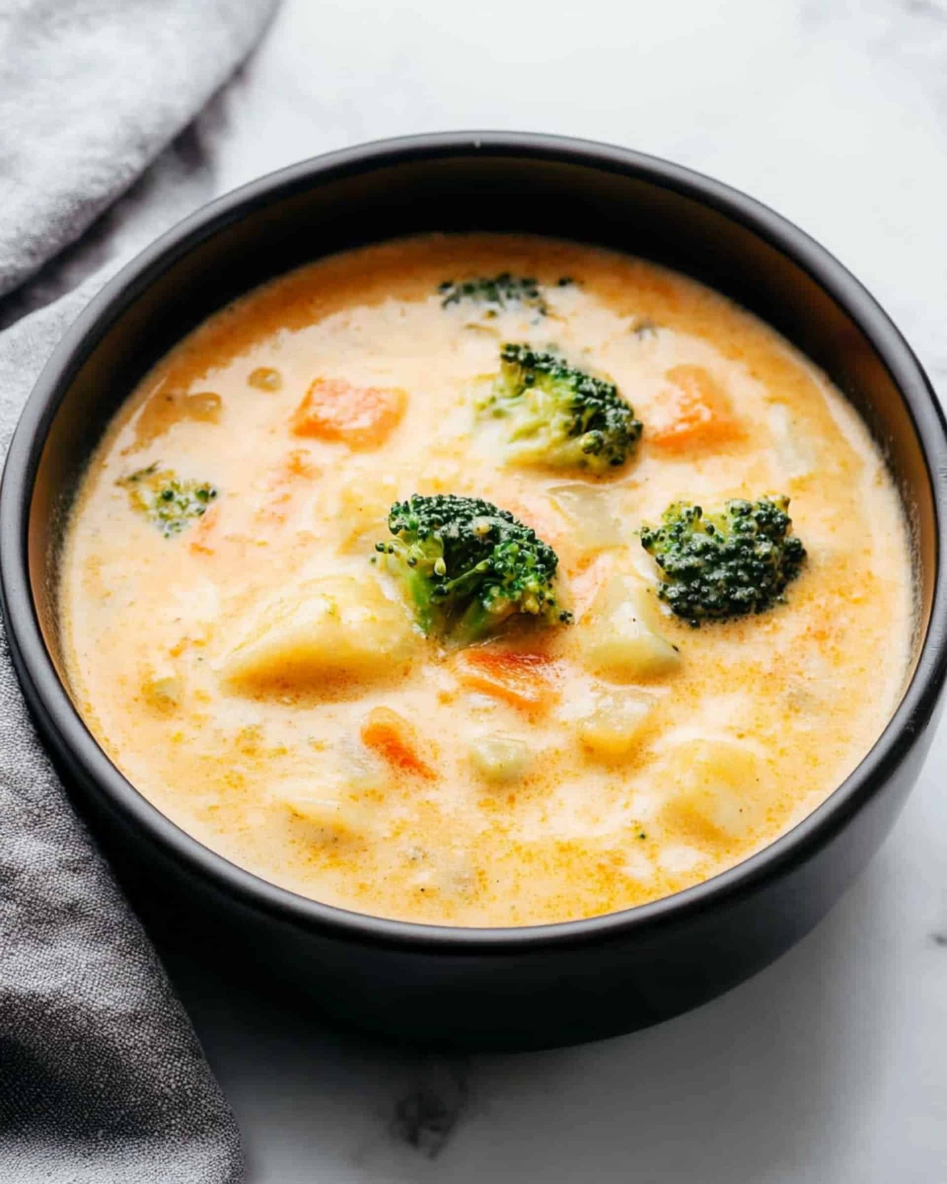 Cheesy Vegetable Soup Recipe