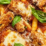 Chicken Parmesan Casserole Baked with Penne Pasta Recipe