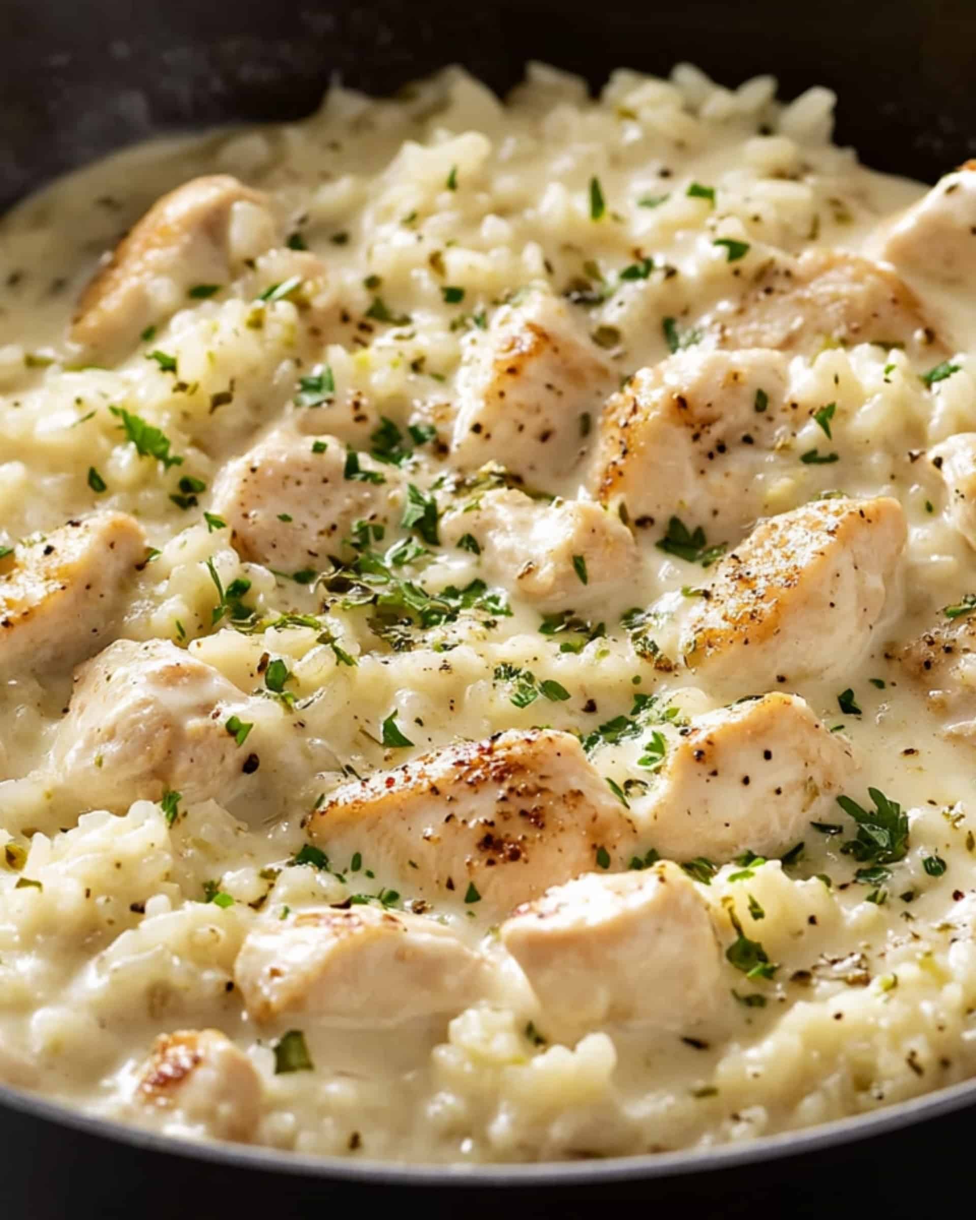 Creamy Parmesan One Pot Chicken and Rice Recipe