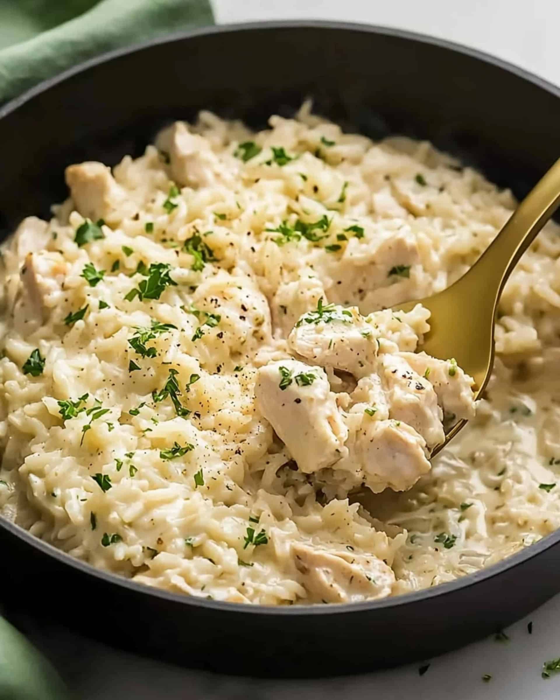 Creamy Parmesan One Pot Chicken and Rice Recipe