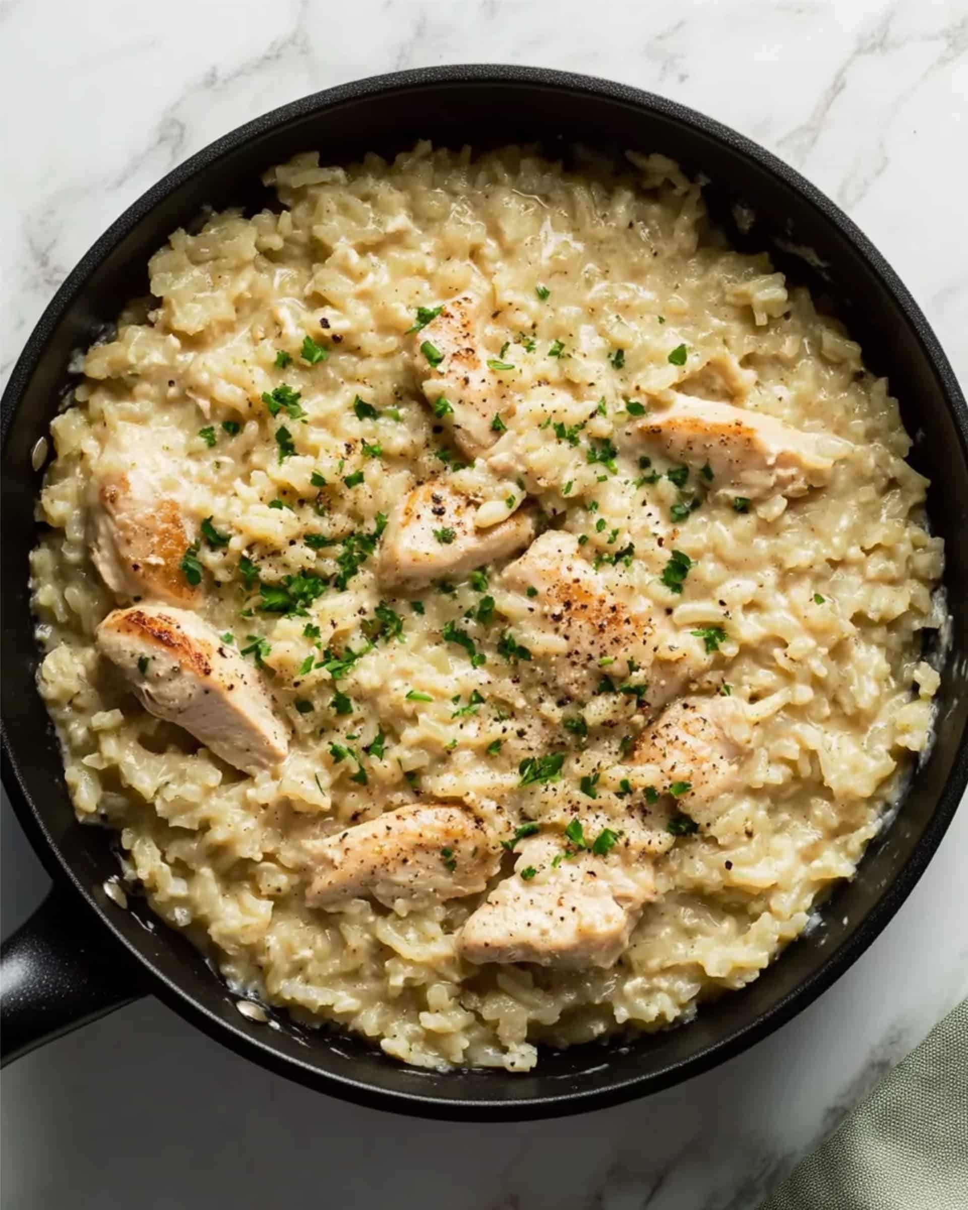 Creamy Parmesan One Pot Chicken and Rice Recipe