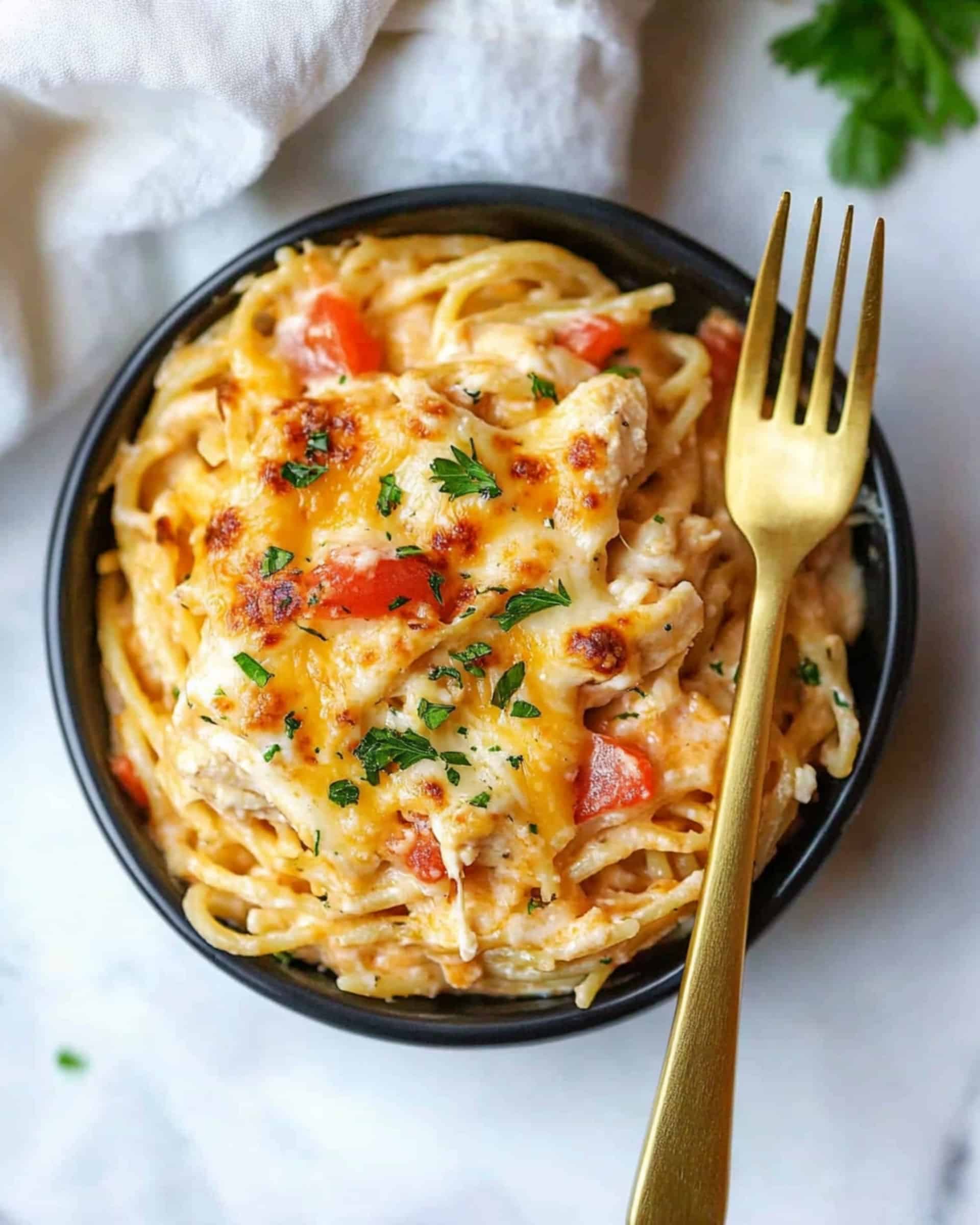 Easy Chicken Spaghetti with Rotel Recipe