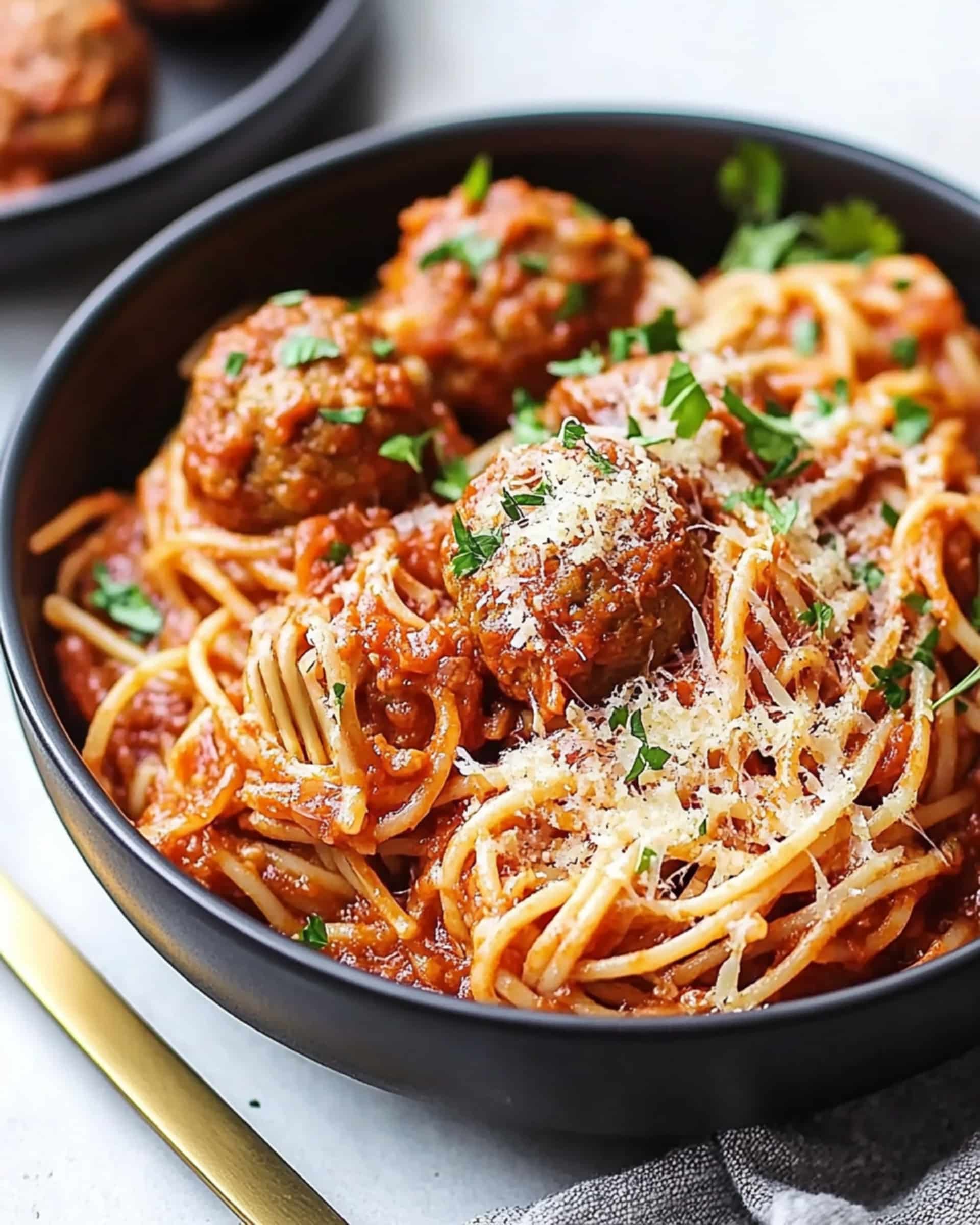 Instant Pot Whole Wheat Spaghetti and Turkey Meatballs Recipe