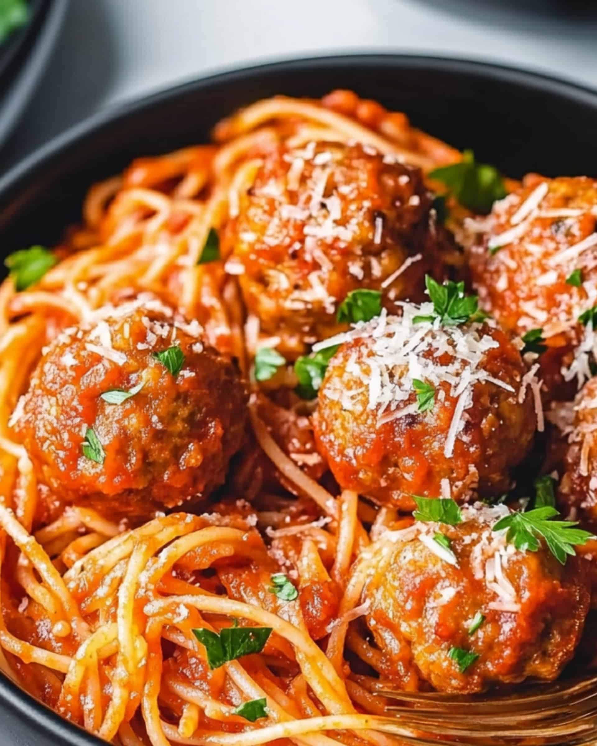 Instant Pot Whole Wheat Spaghetti and Turkey Meatballs Recipe