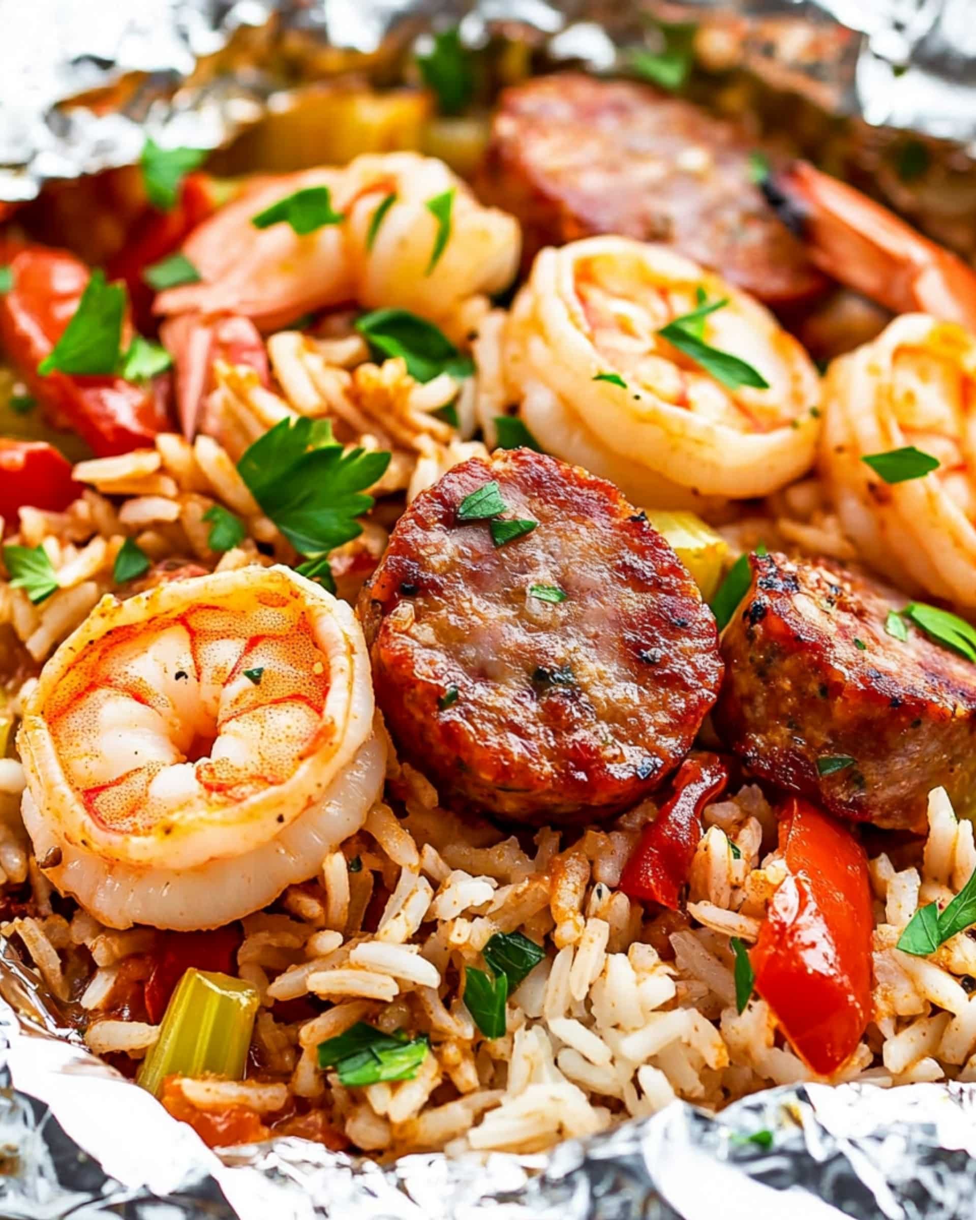 Jambalaya Foil Packets Recipe