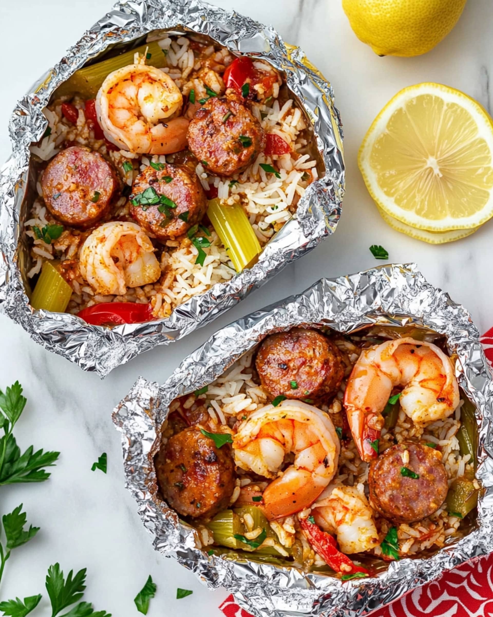 Jambalaya Foil Packets Recipe