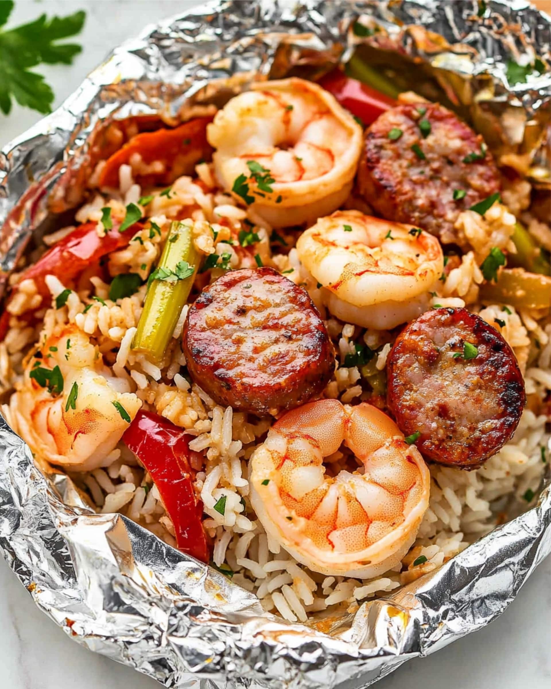 Jambalaya Foil Packets Recipe