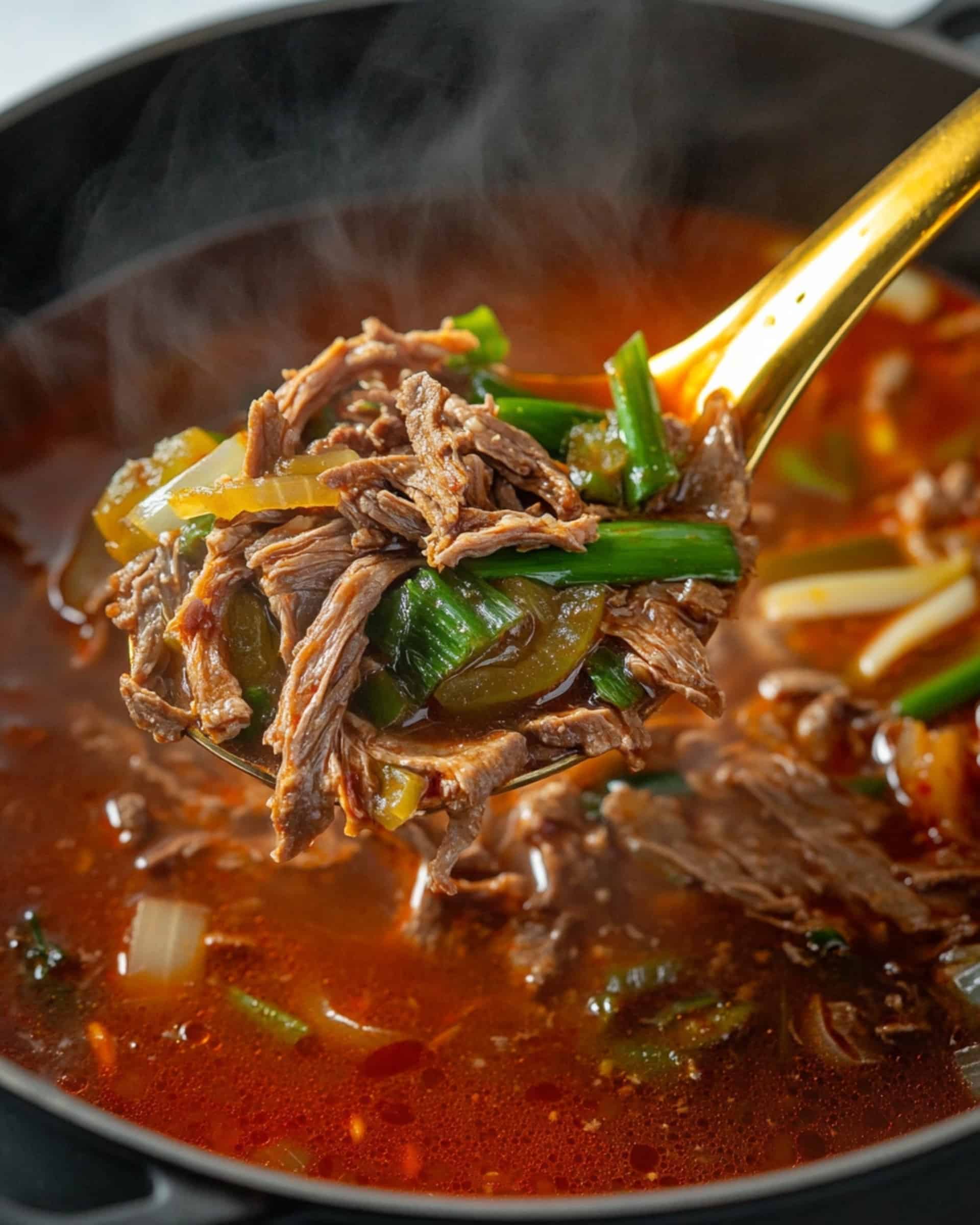 Korean Spicy Beef Vegetable Soup Recipe