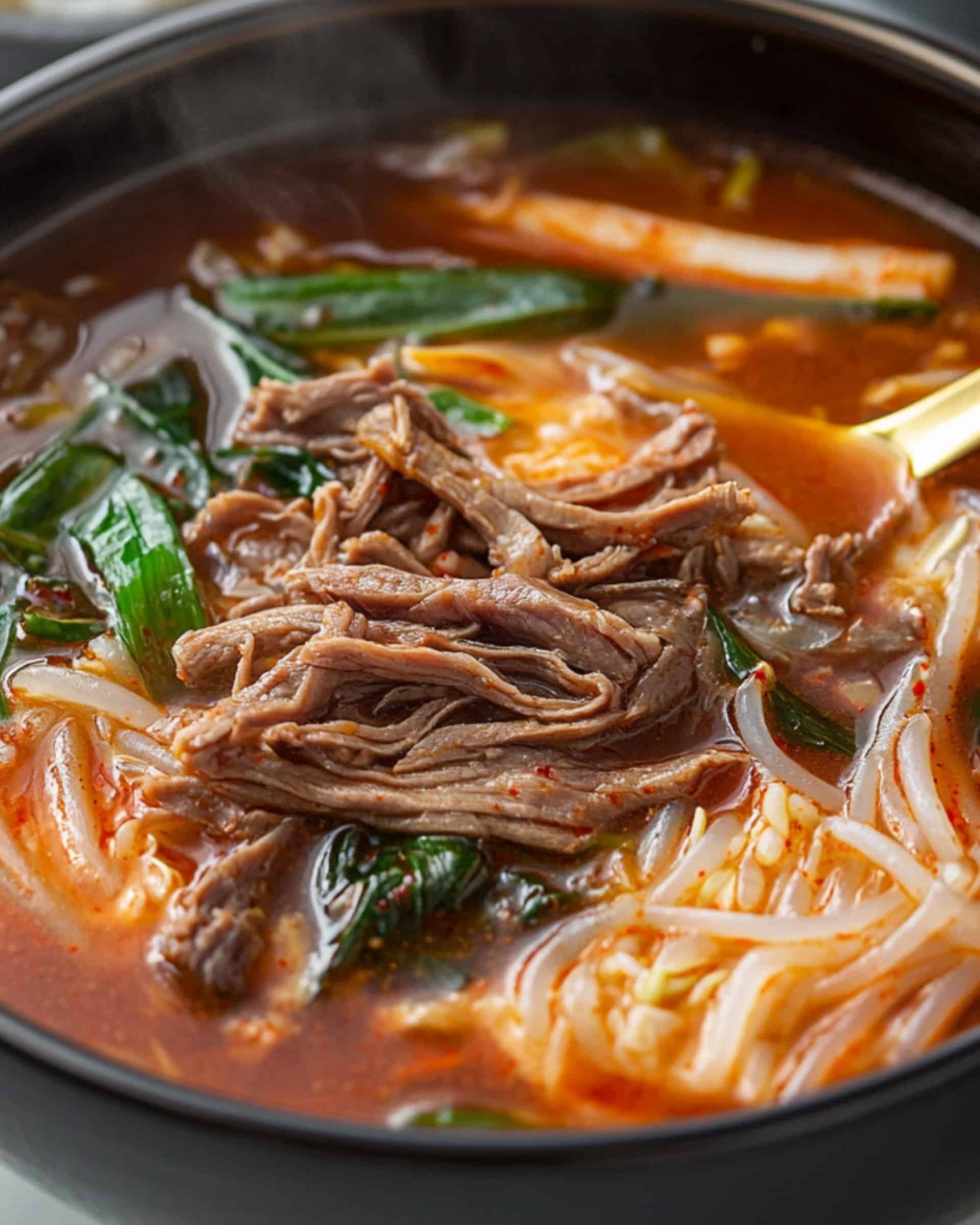 Korean Spicy Beef Vegetable Soup Recipe