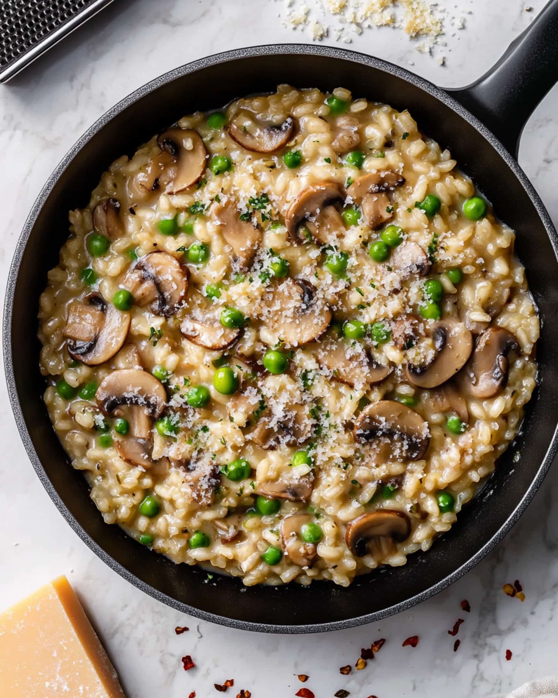 Mushroom and Pea Risotto Recipe