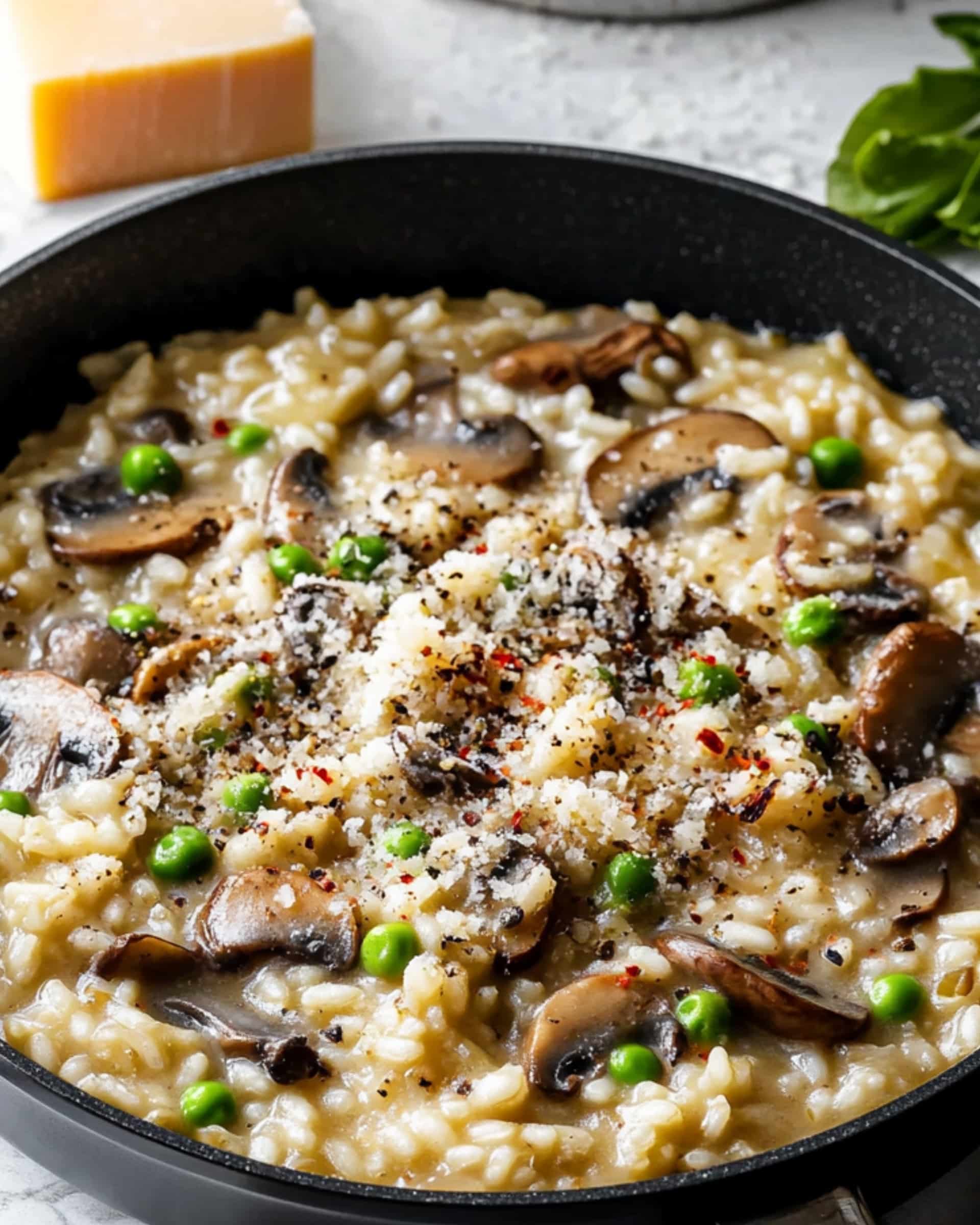 Mushroom and Pea Risotto Recipe