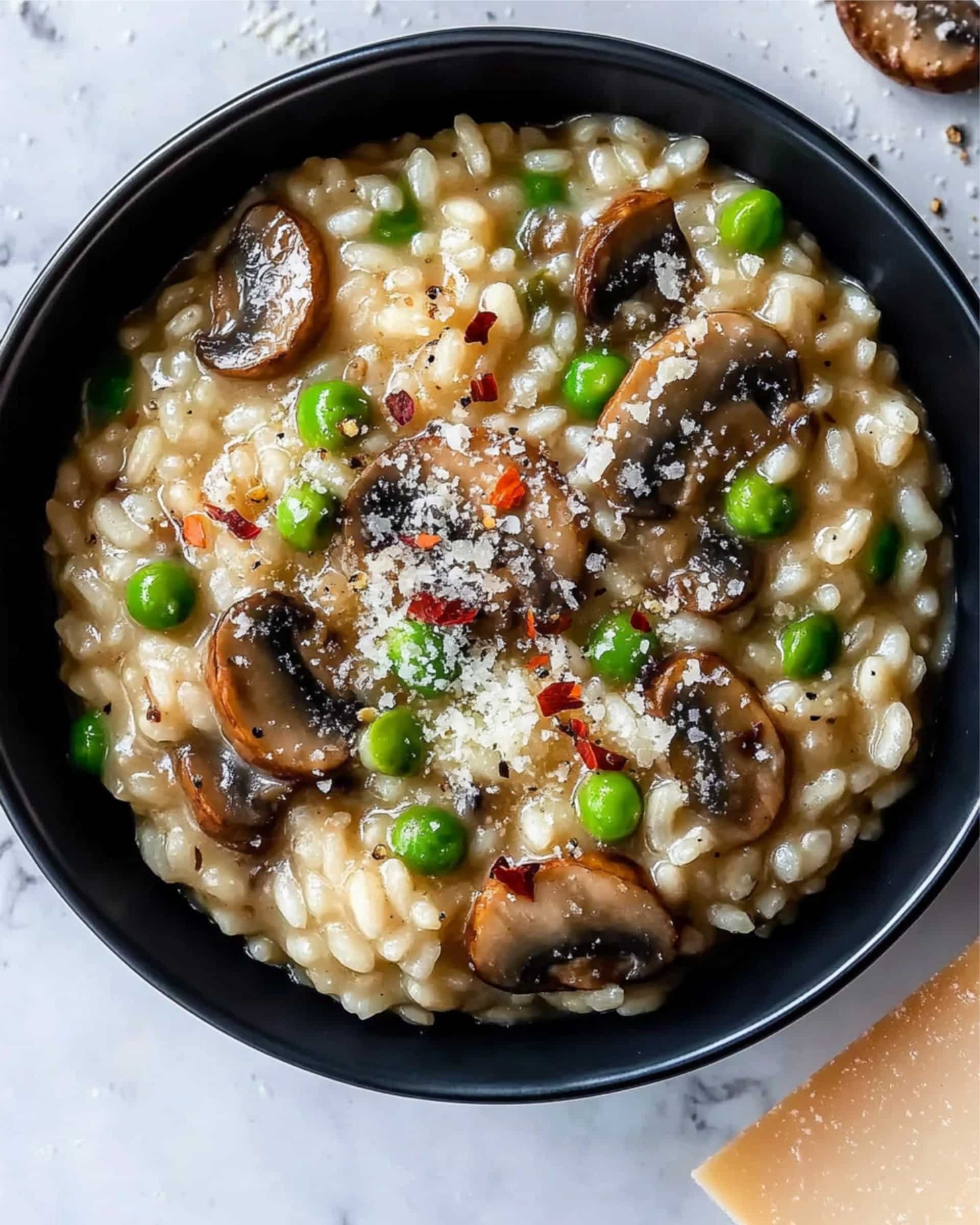 Mushroom and Pea Risotto Recipe