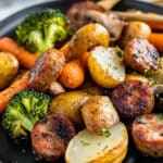 One Pan Baked Italian Sausage and Veggies Recipe