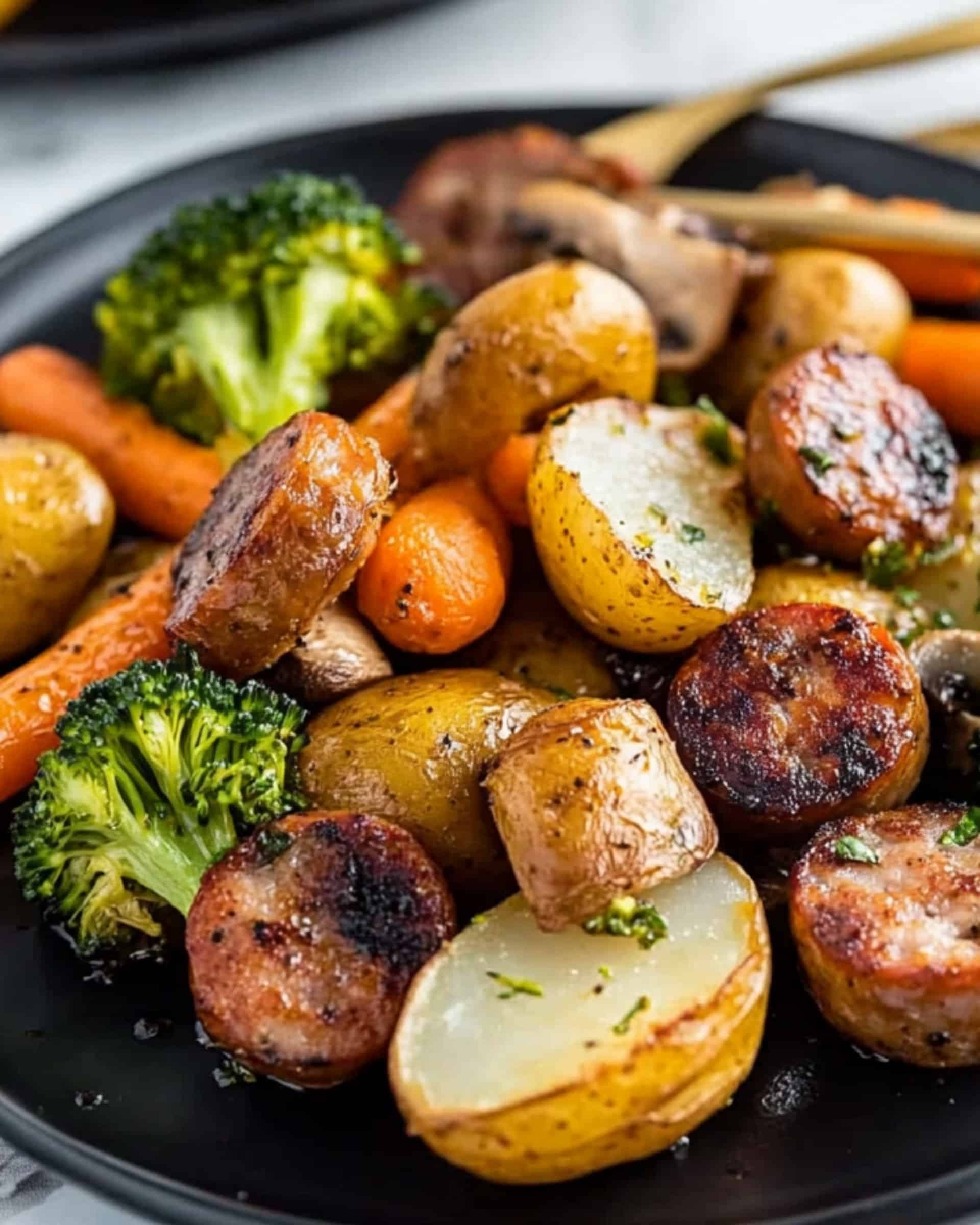 One Pan Baked Italian Sausage and Veggies Recipe