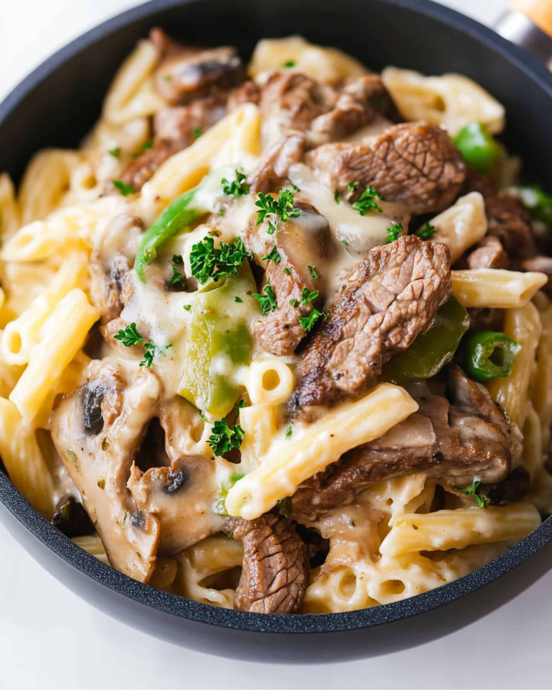 One Pot Philly Steak Pasta Recipe