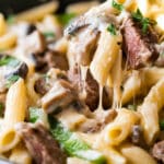 One Pot Philly Steak Pasta Recipe