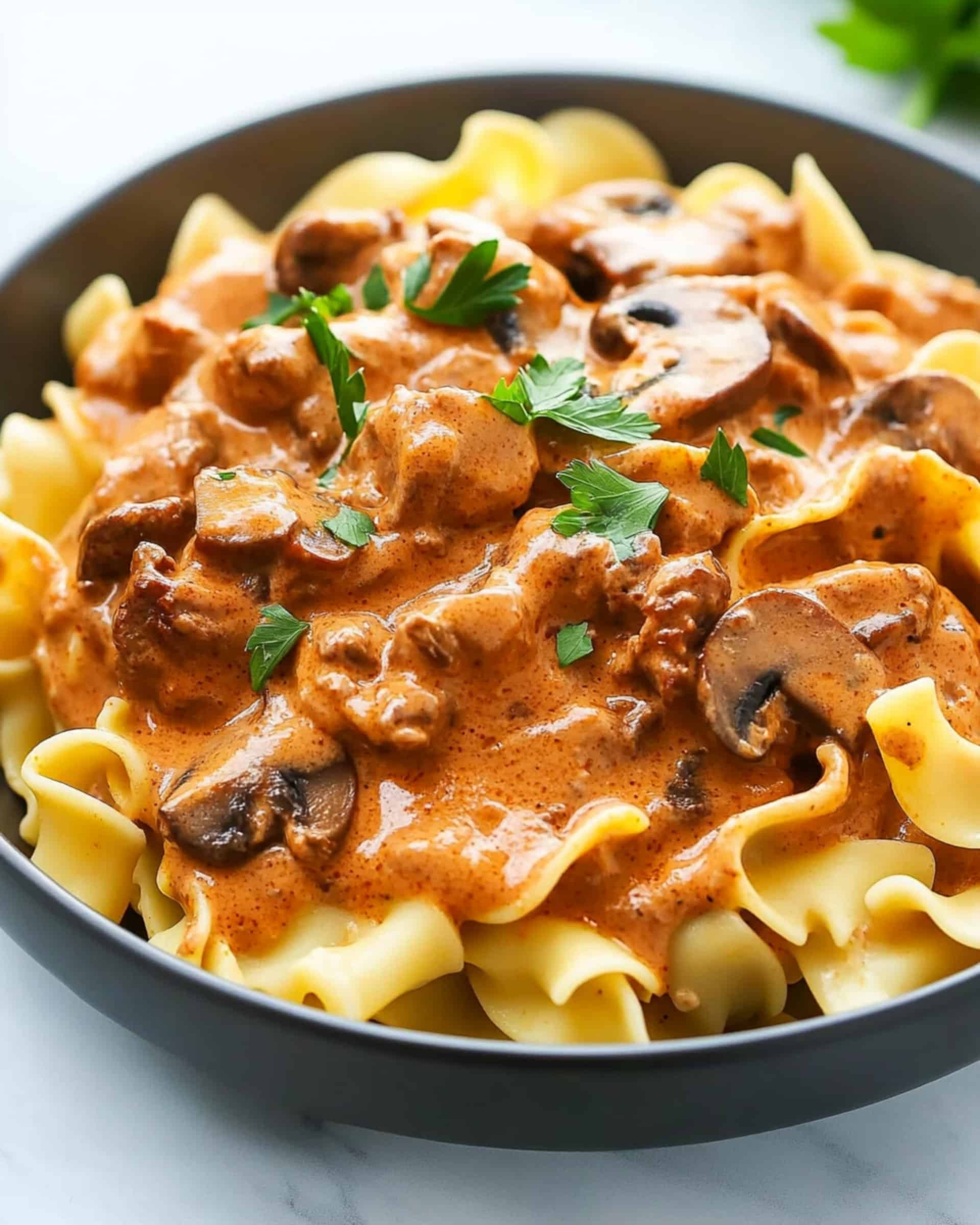 Quick and Easy Ground Beef Stroganoff Recipe