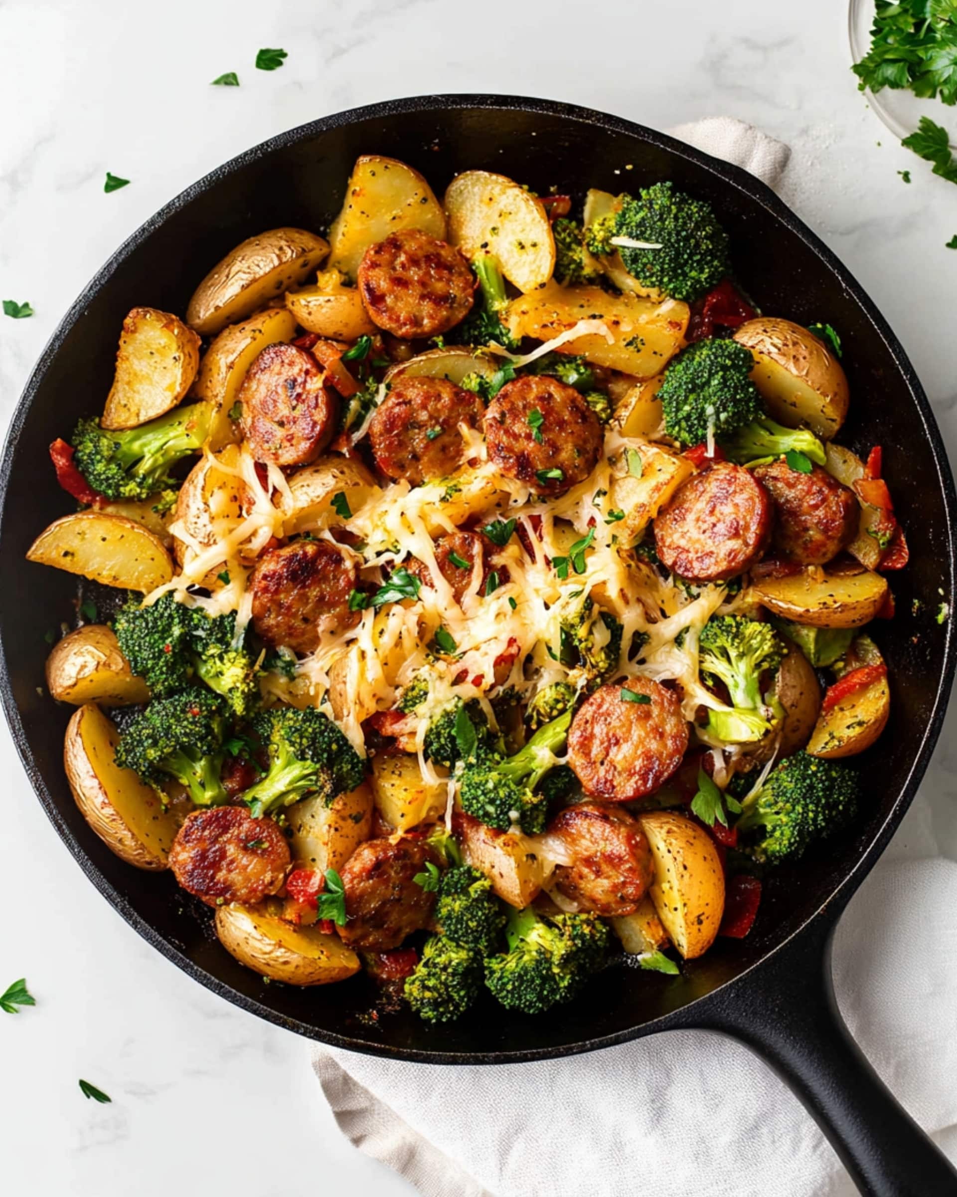 Sausage Potato Broccoli Skillet Recipe