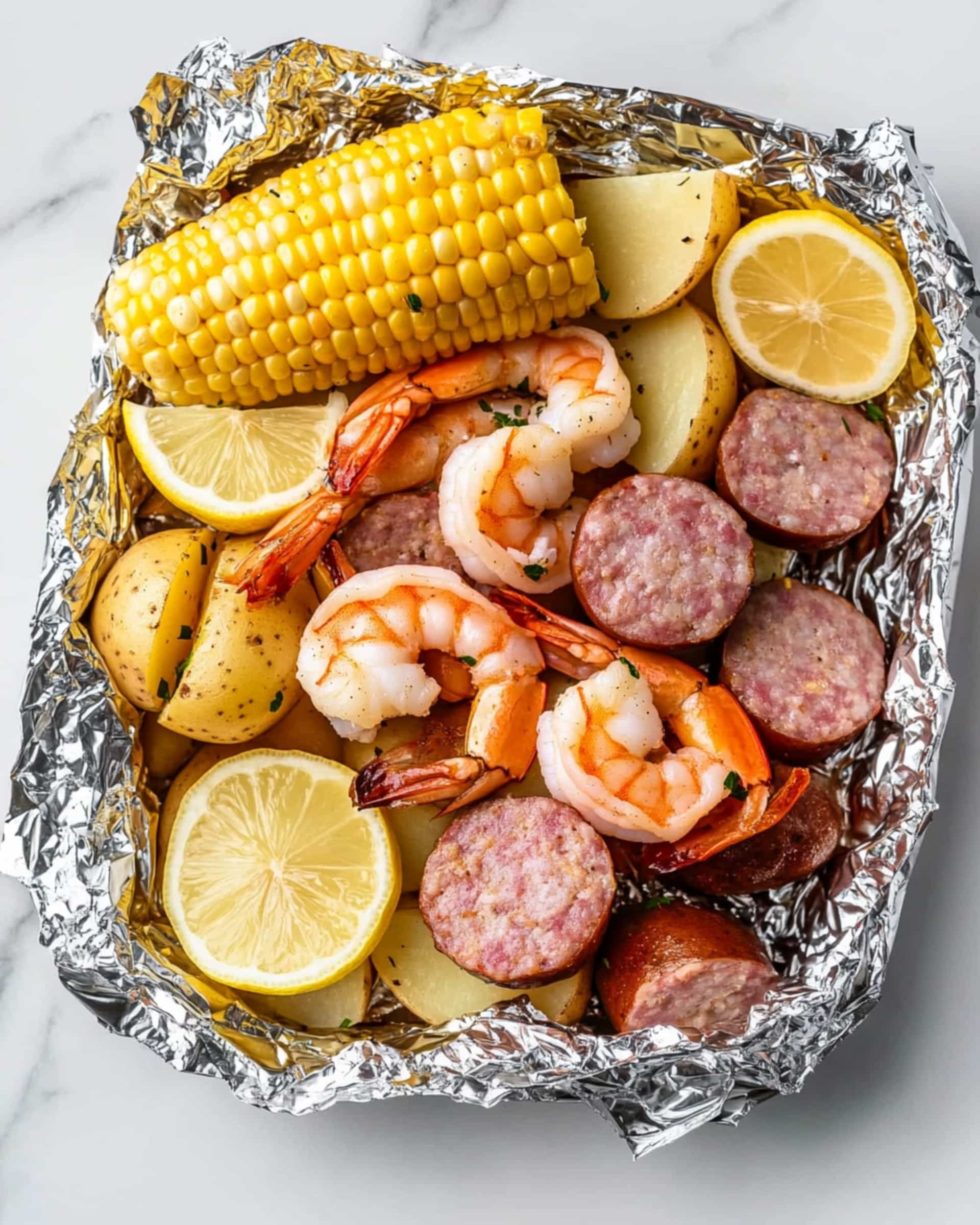 Shrimp Boil Foil Packets Recipe