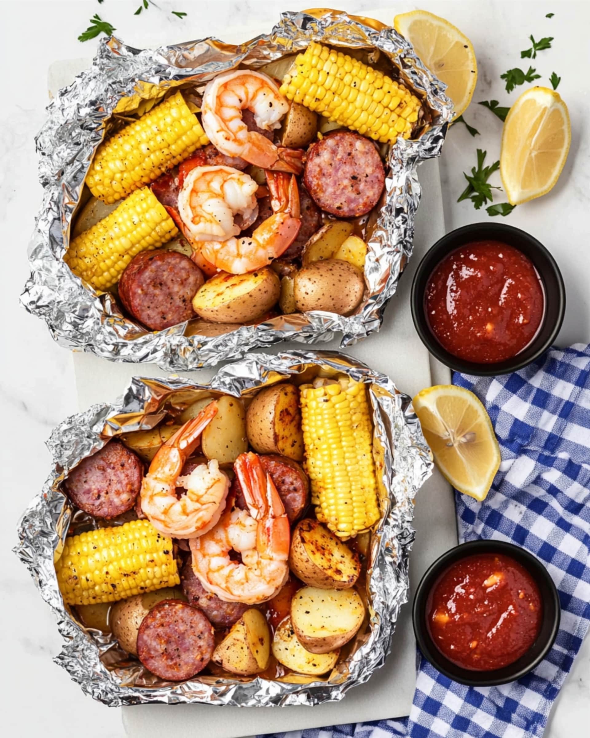 Shrimp Boil Foil Packets Recipe