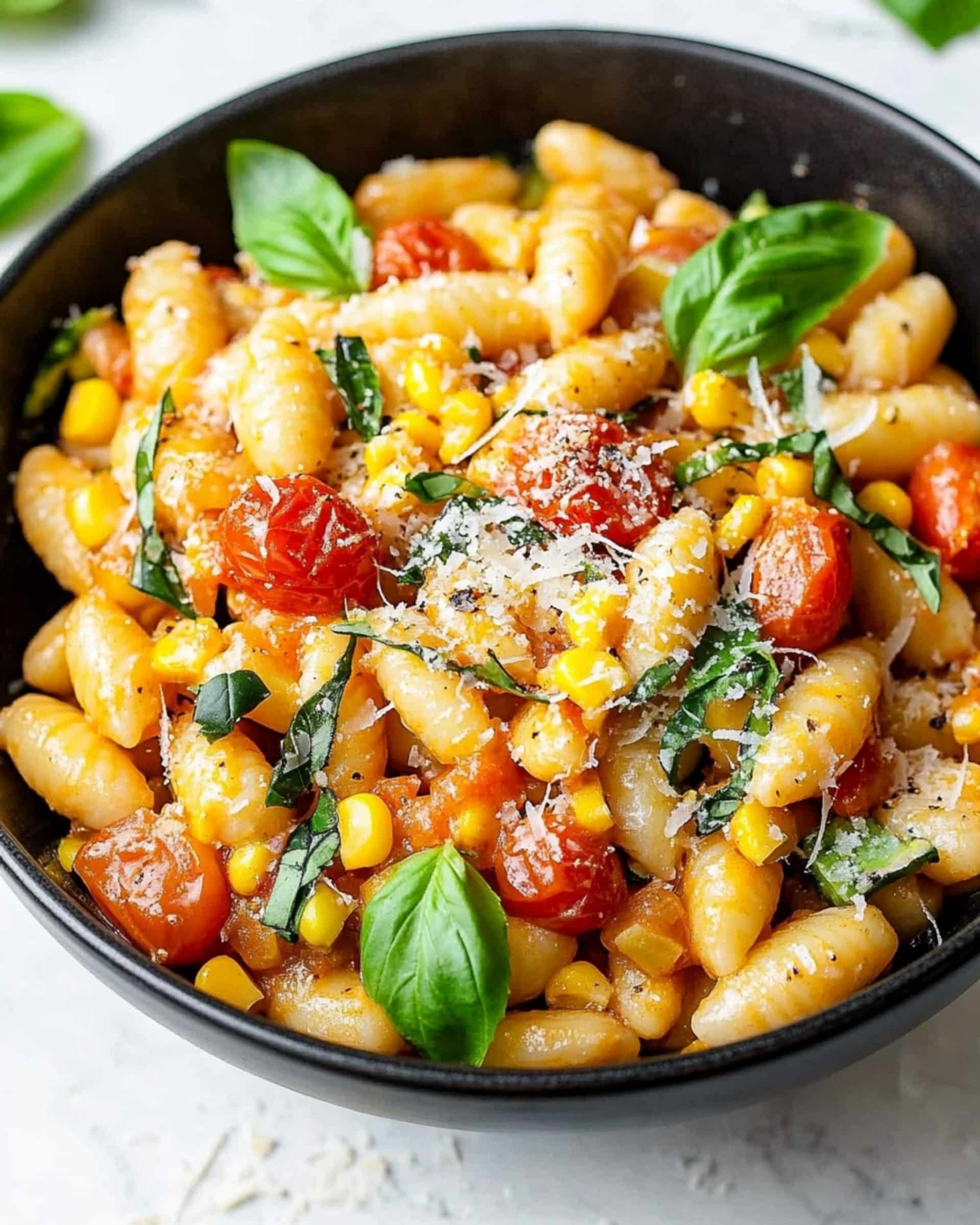 Summer Cavatelli with Corn, Tomatoes and Zucchini Recipe