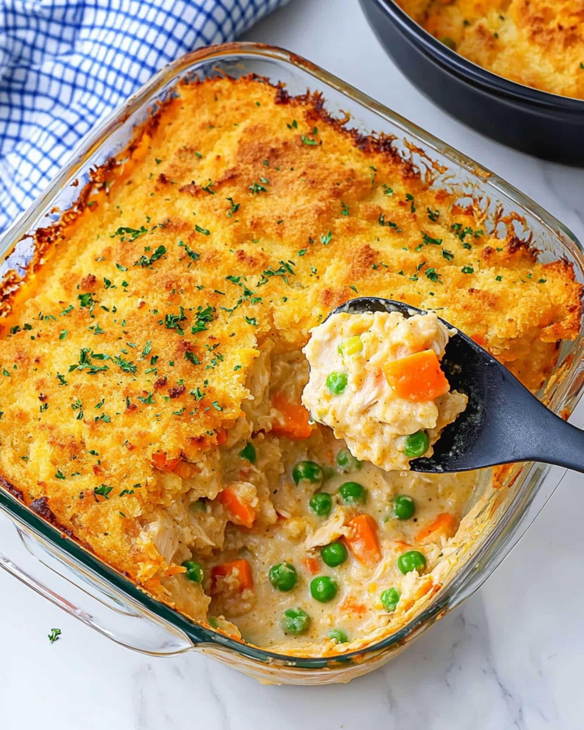 Sweet Potato Chicken Pot Pie Casserole Recipe