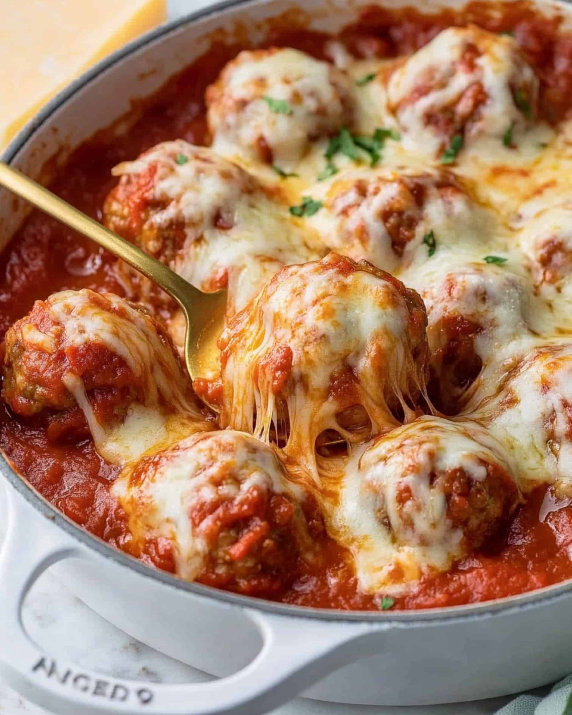 Baked Chicken Parmesan Meatballs Recipe