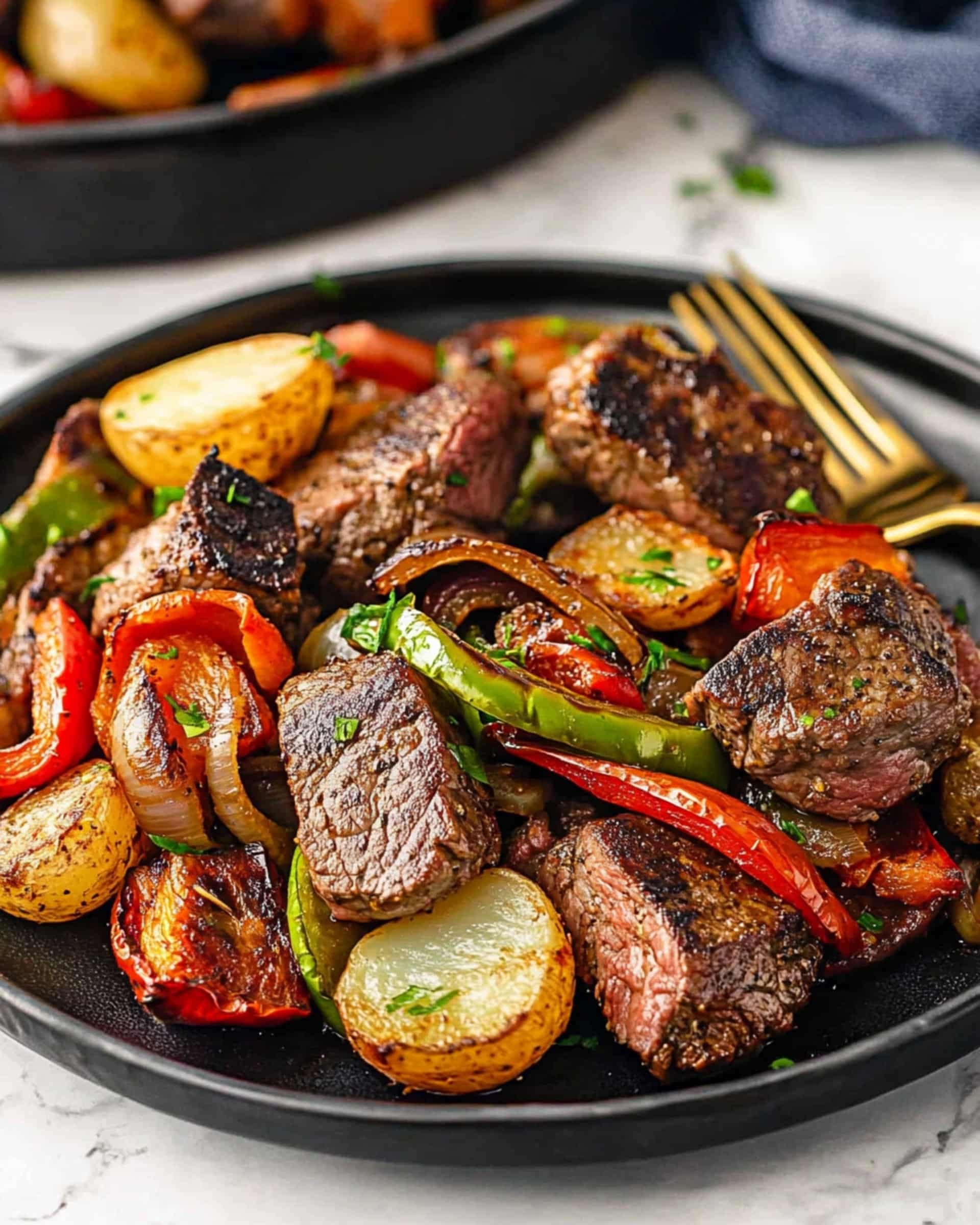 Balsamic Glazed Steak Tips and Veggies Sheet Pan Recipe