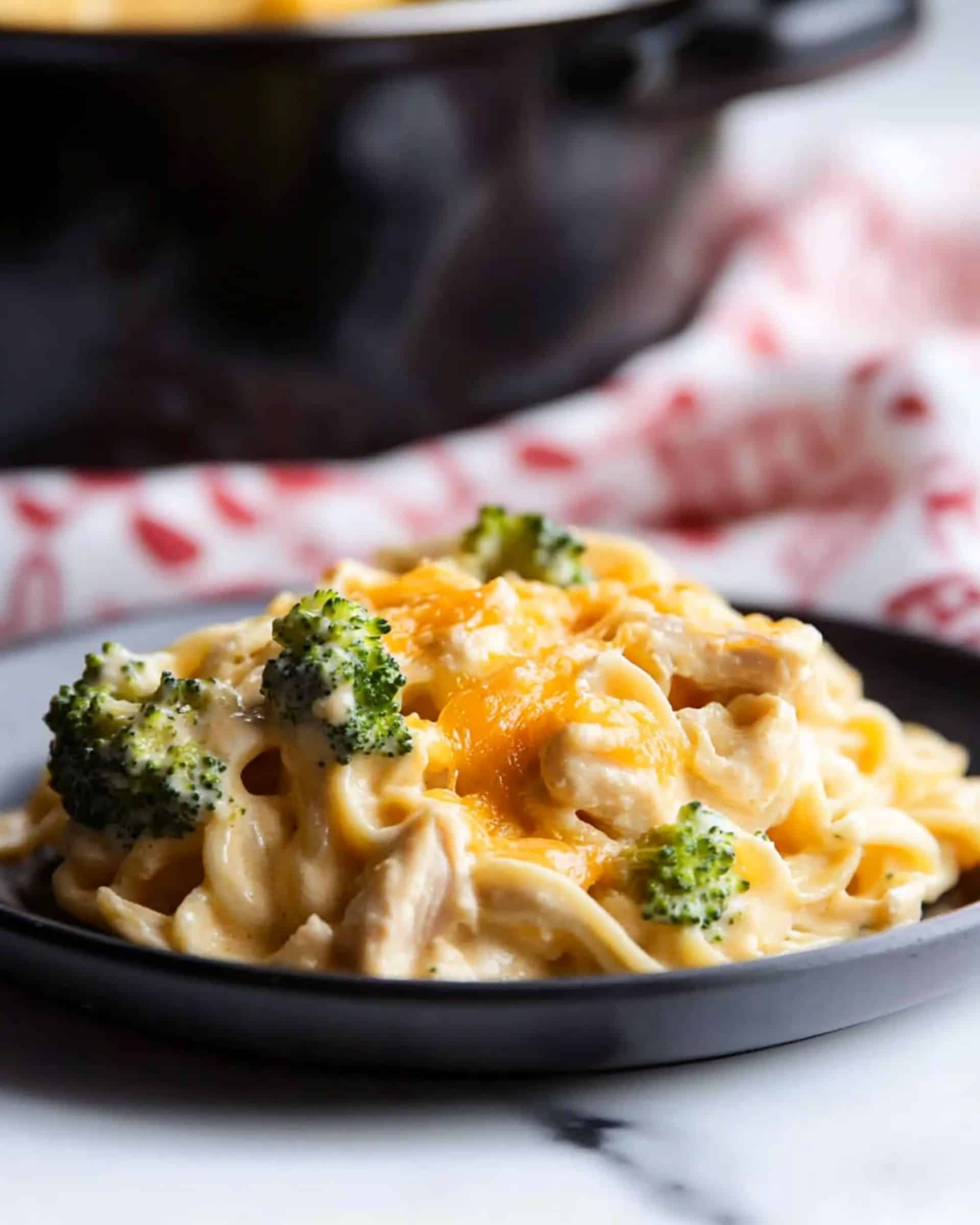 Broccoli Cheddar Noodle Skillet Recipe