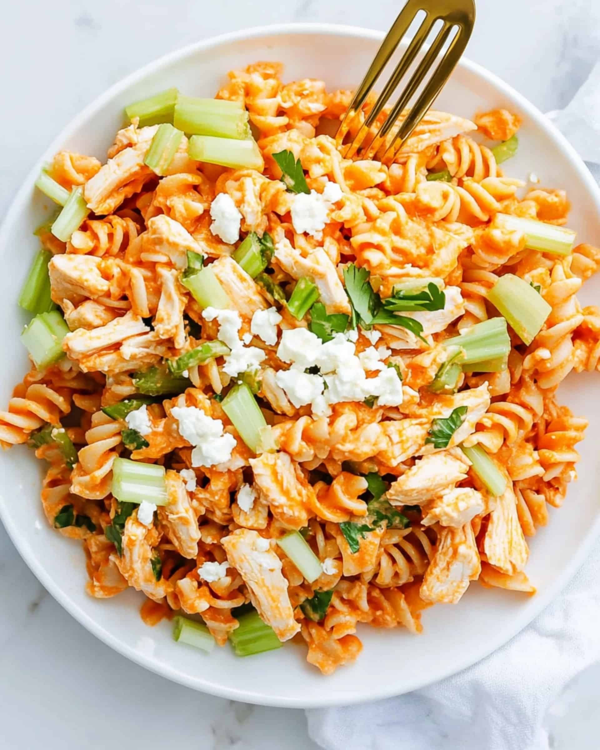 Buffalo Chicken Pasta Salad Recipe