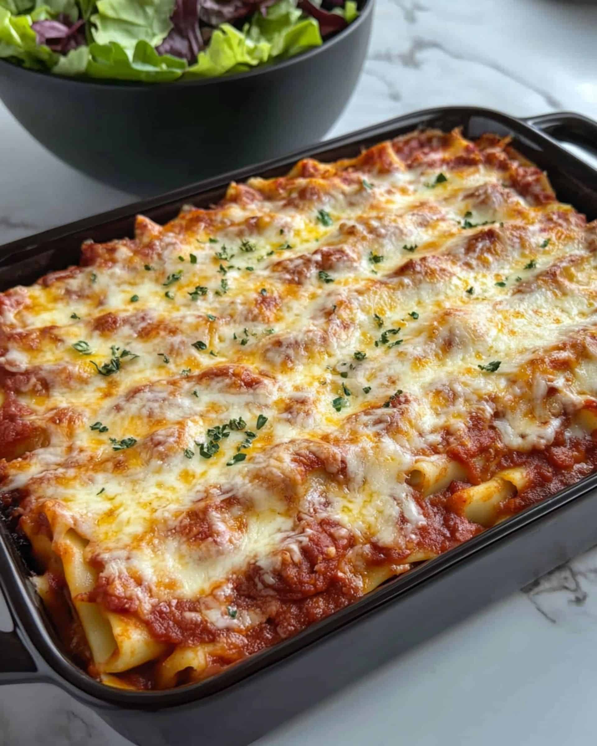 Cheesy Baked Rigatoni Recipe