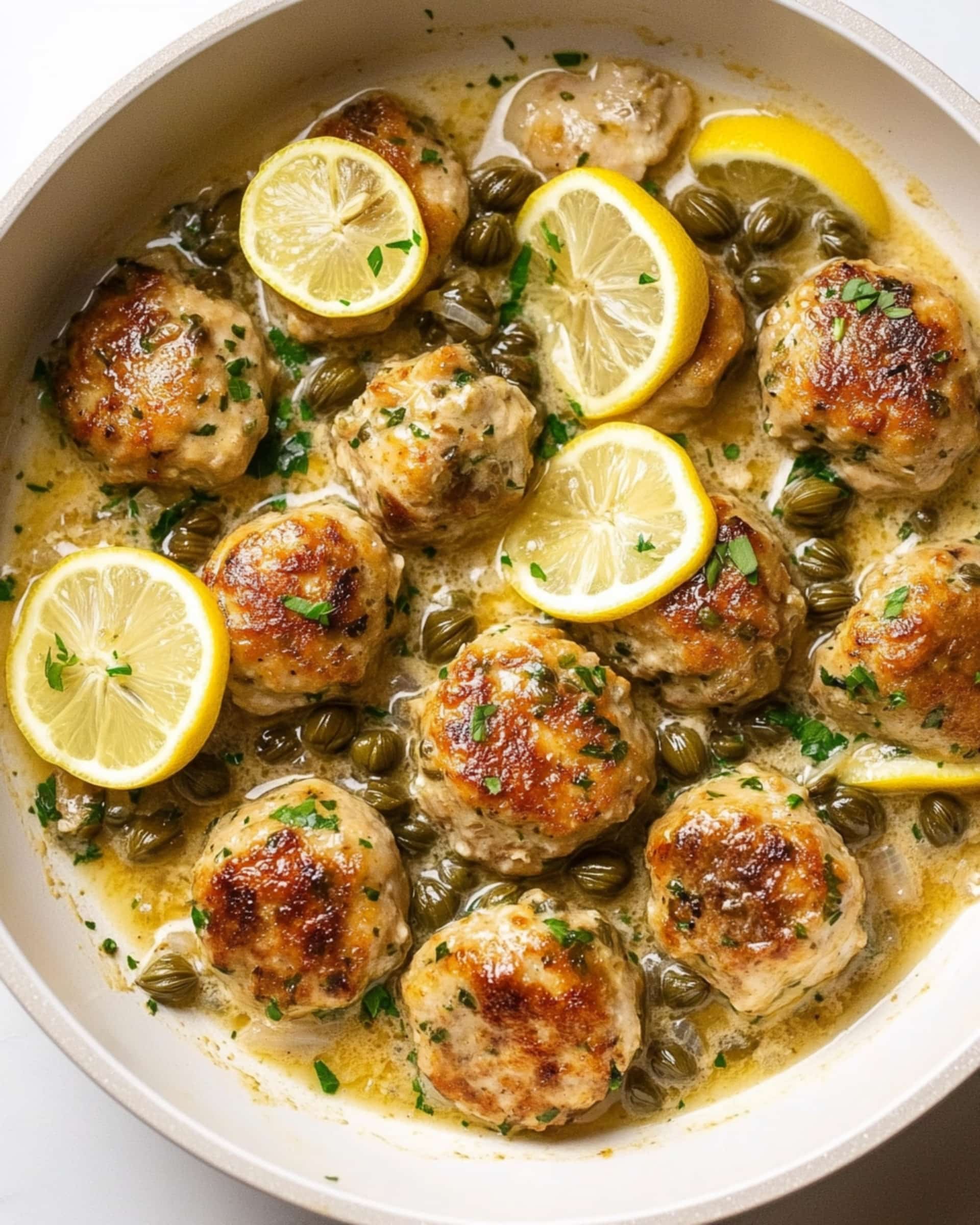 Chicken Piccata Meatballs Recipe