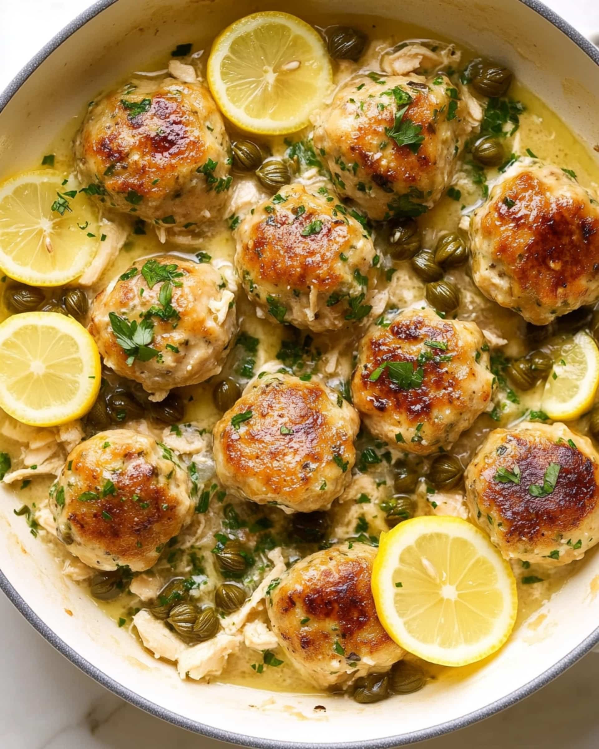 Chicken Piccata Meatballs Recipe