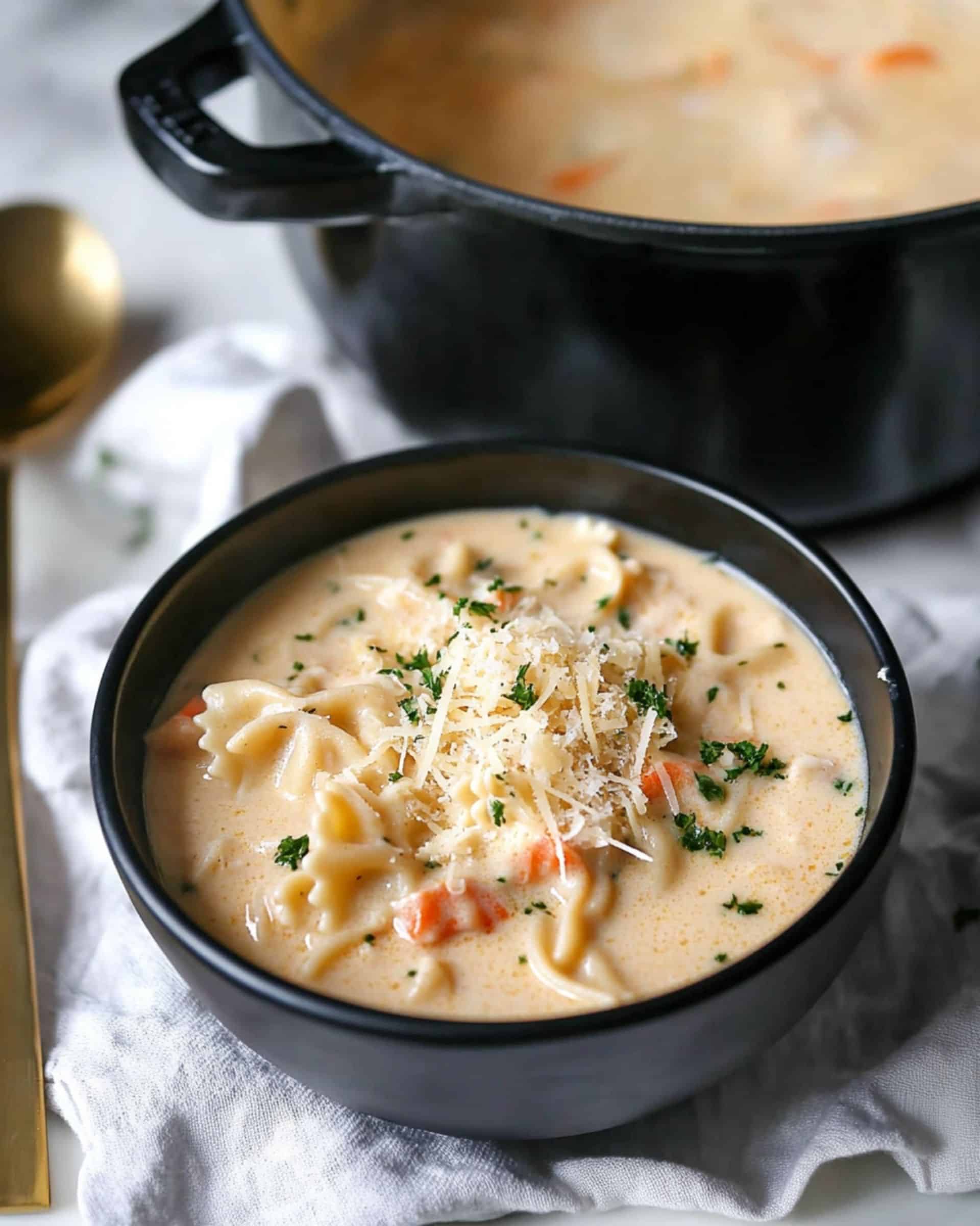 Creamy Chicken Alfredo Soup Recipe