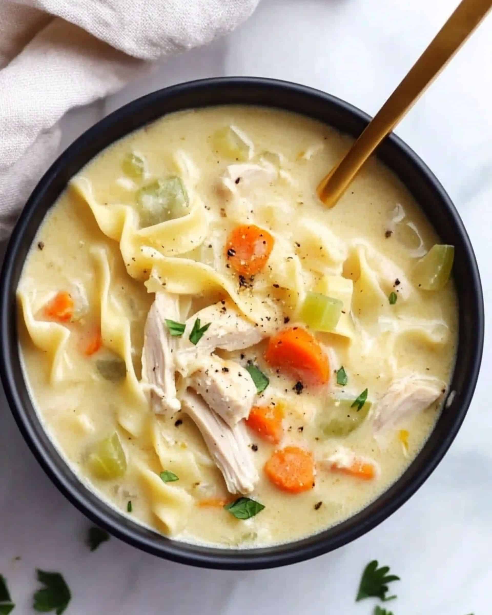 Creamy Chicken Noodle Soup Recipe