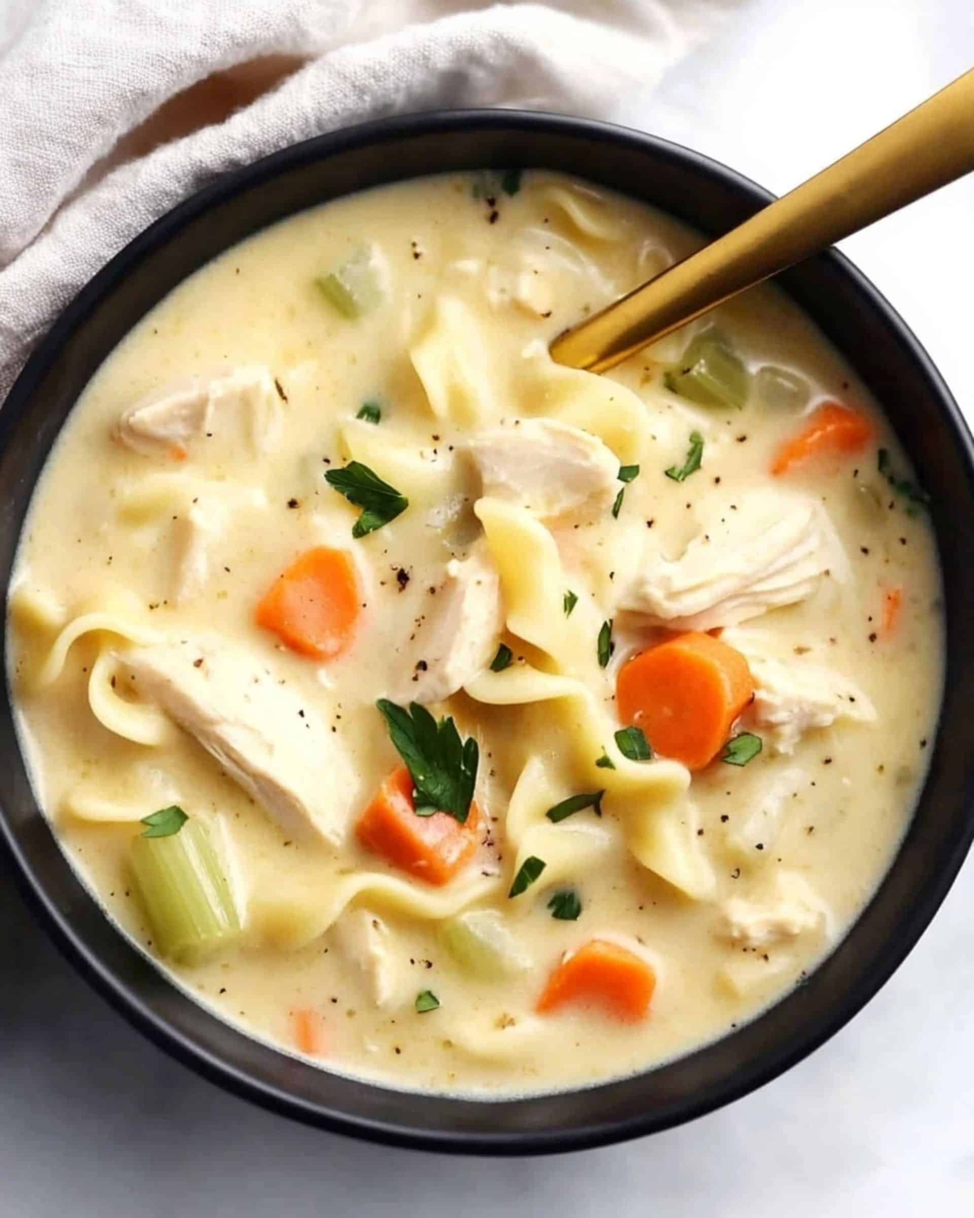 Creamy Chicken Noodle Soup Recipe