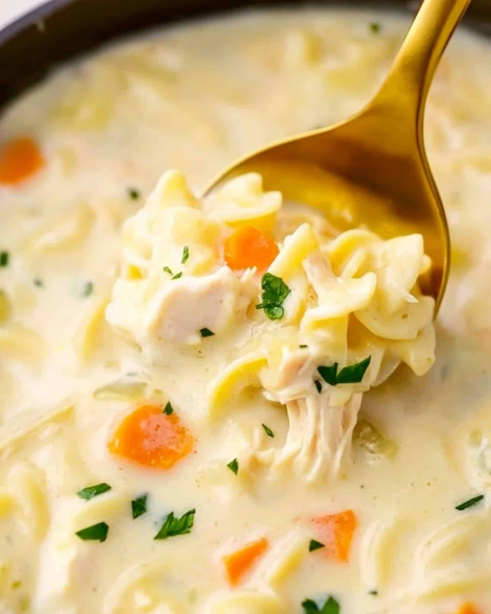 Creamy Chicken Noodle Soup Recipe